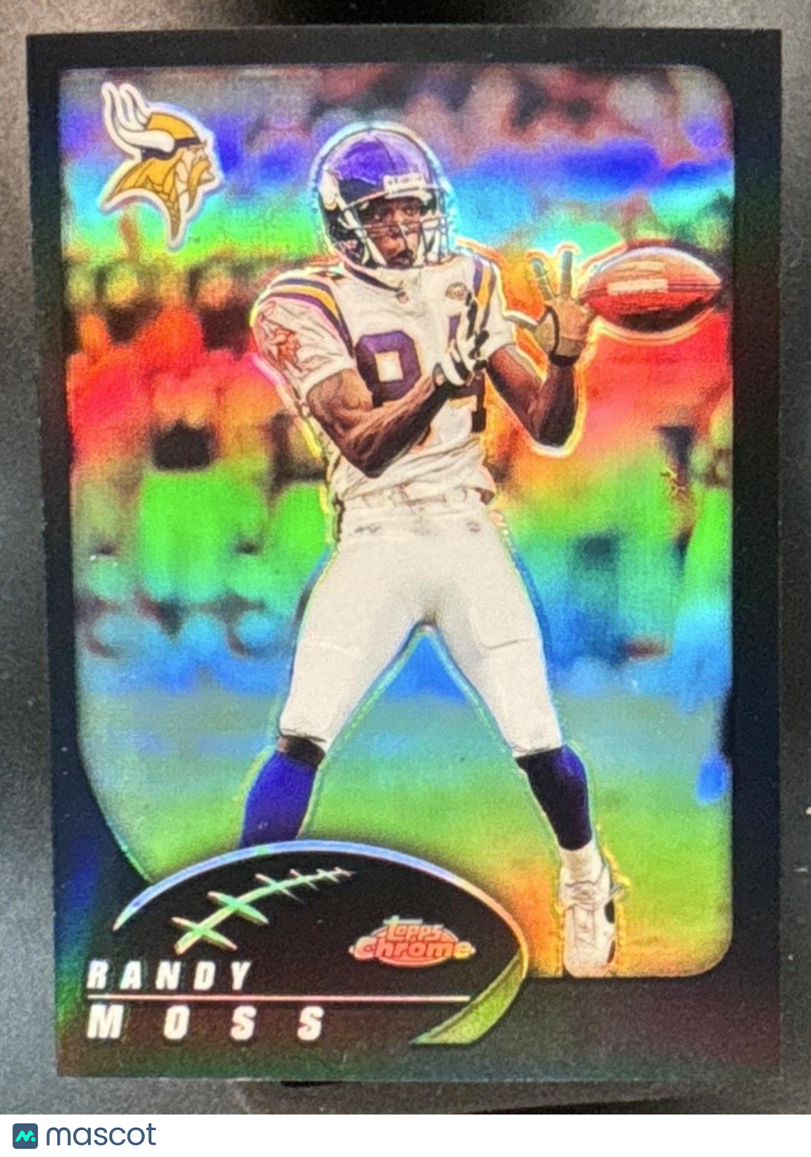 2002 Topps Chrome Randy Moss Black Refractor /599 #17 Minnesota Vikings - Sports Cards