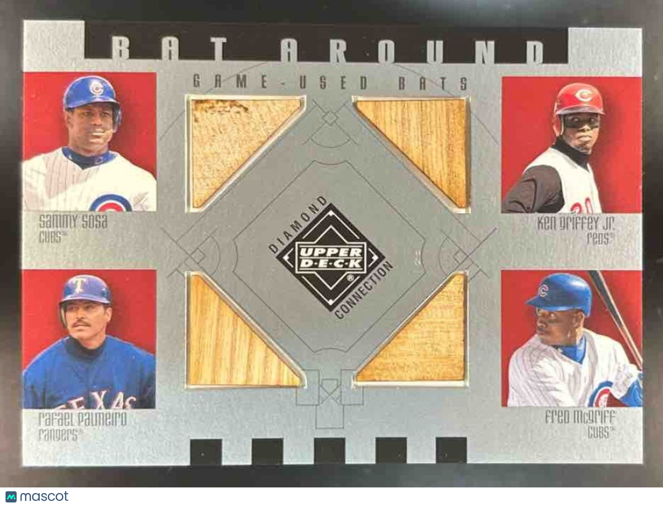2002 Upper Deck Sammy Sosa Ken Griffey Jr. Palmeiro McGriff Game Used Bats Quad - Sports Cards