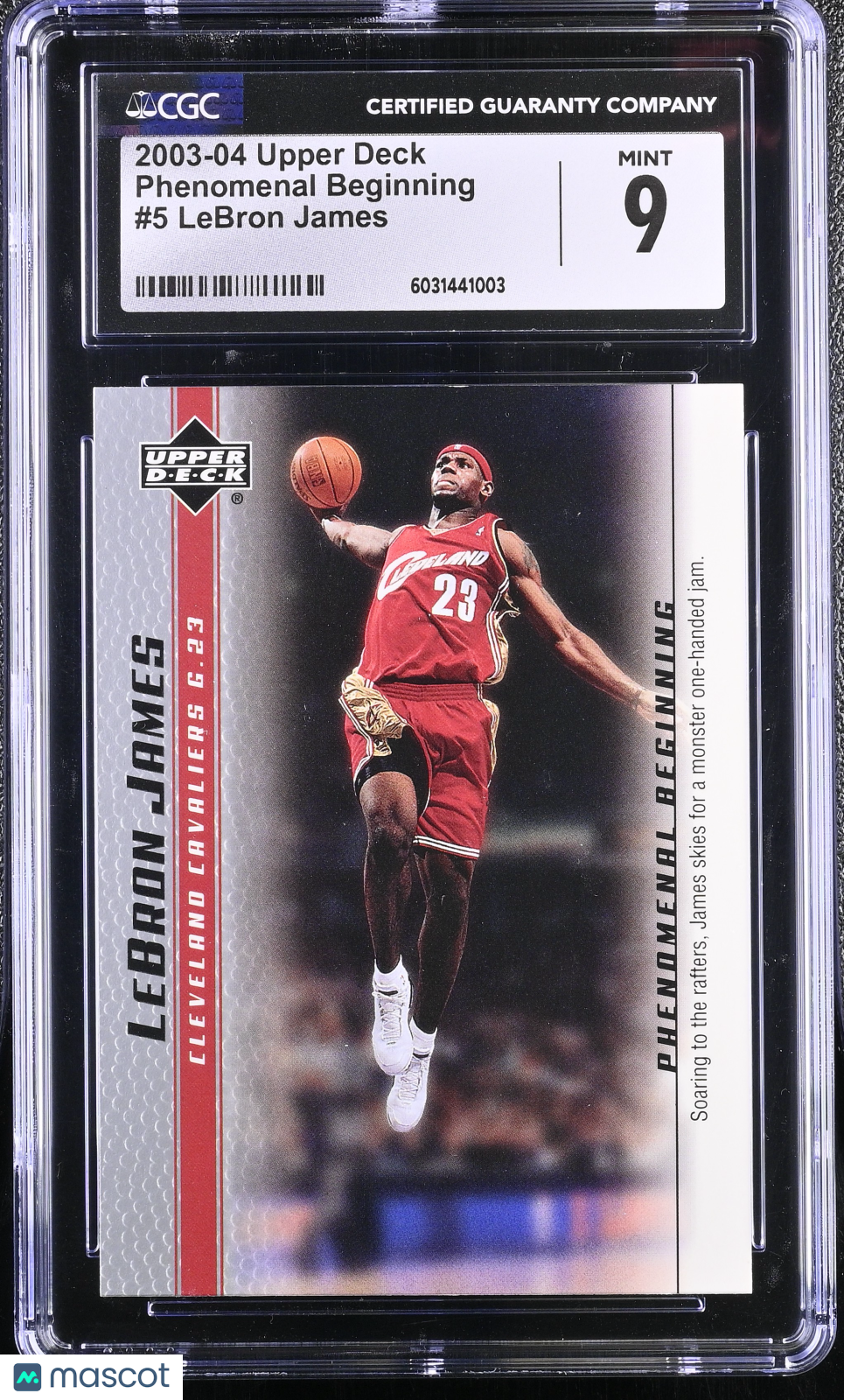 2003-04 Upper Deck LeBron James Phenomenal Beginning #5 CGC 9 - Graded Sports Cards