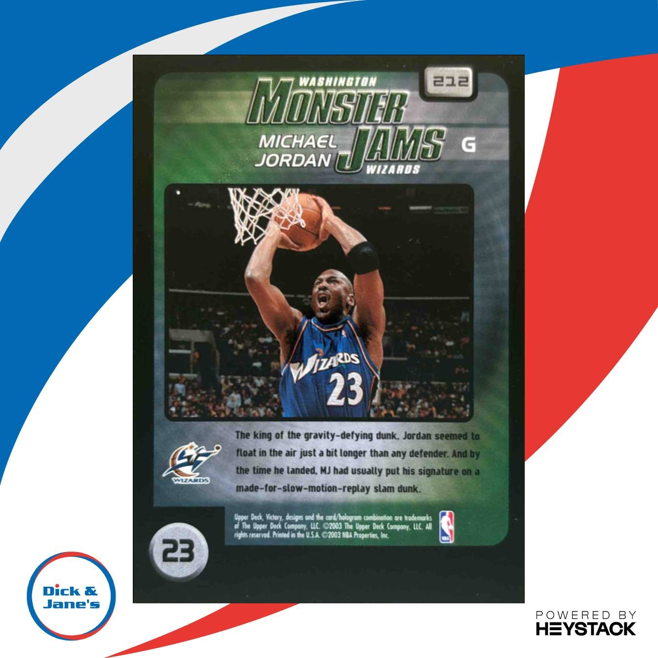 2003-04 Upper Deck Victory Michael Jordan #212 Washington Wizards - Sports Cards