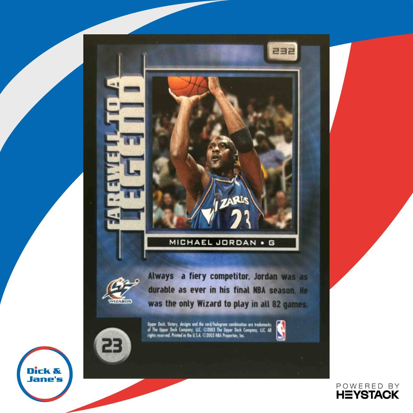 2003-04 Upper Deck Victory Michael Jordan #232 Washington Wizards - Sports Cards