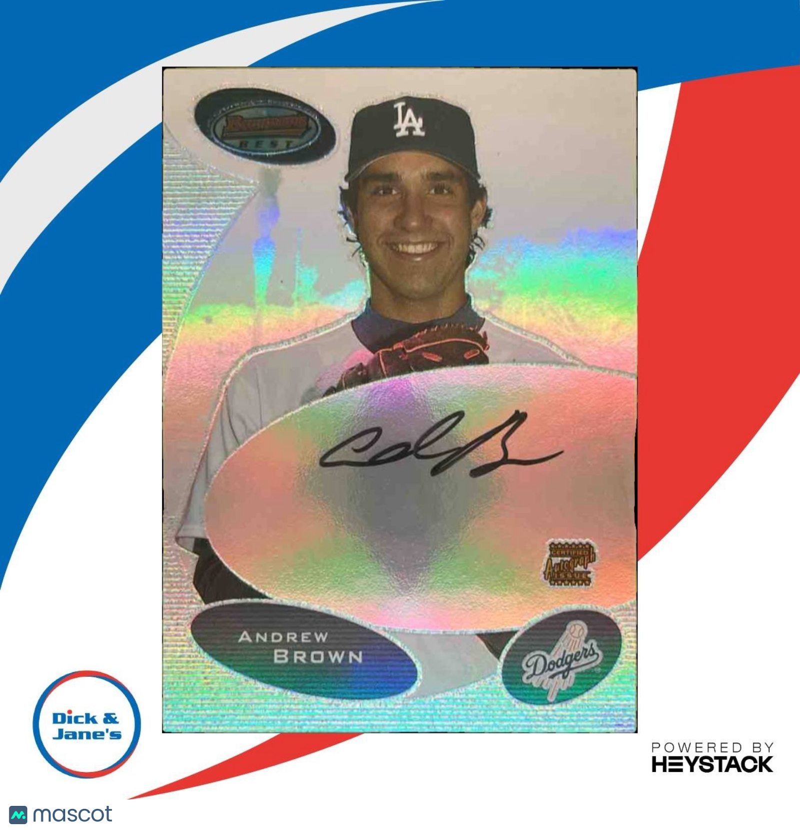 2003 Bowman’s Best Andrew Brown #BB-AB RC Auto Los Angeles Dodgers - Sports Cards