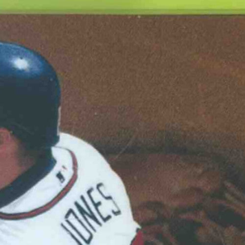 2003 Donruss Studio Chipper Jones Leather and Lumber /400 MEM Atlanta Braves - Sports Cards