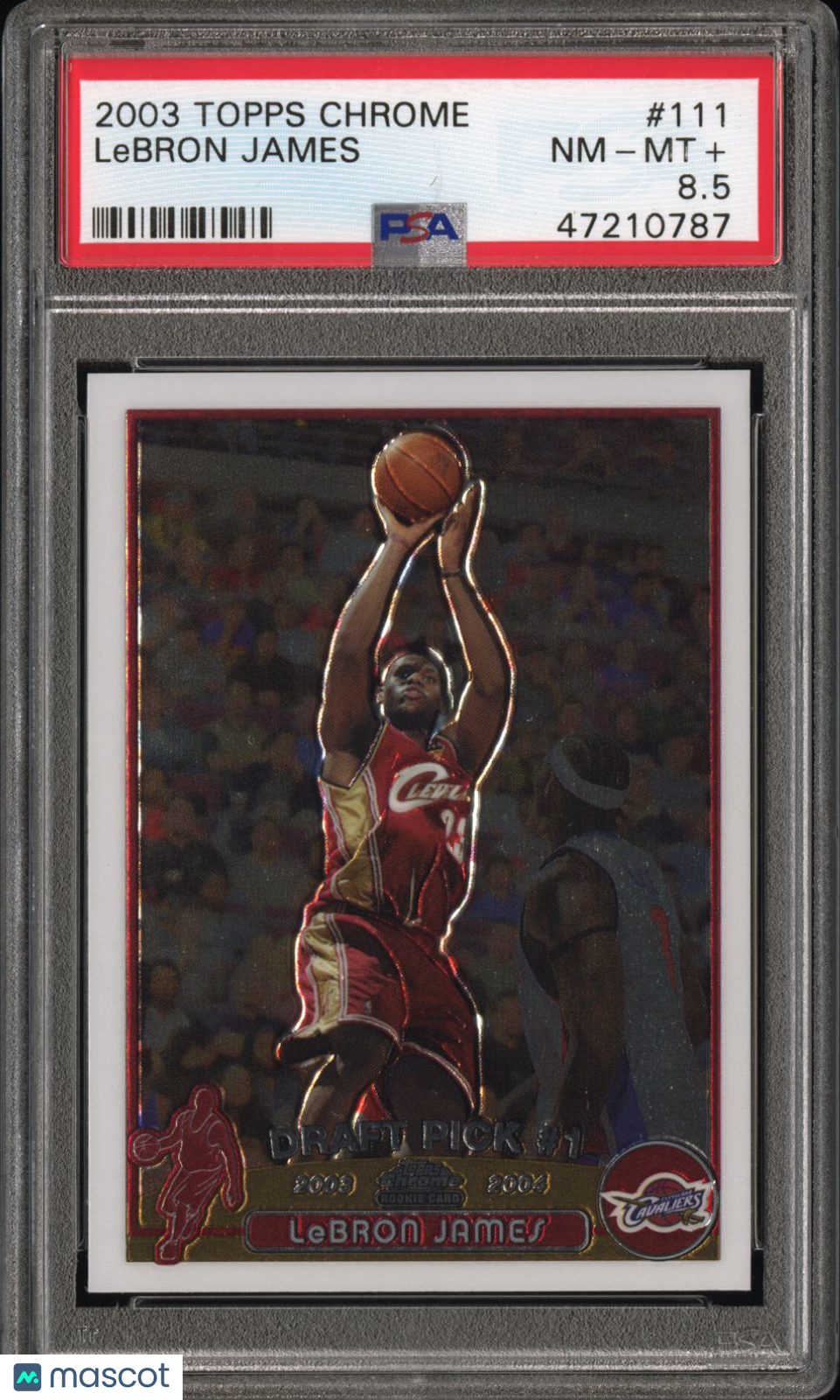 2003 Topps Chrome LeBron James Rookie #111 PSA 8.5 Cleveland Cavaliers - Graded Sports Cards