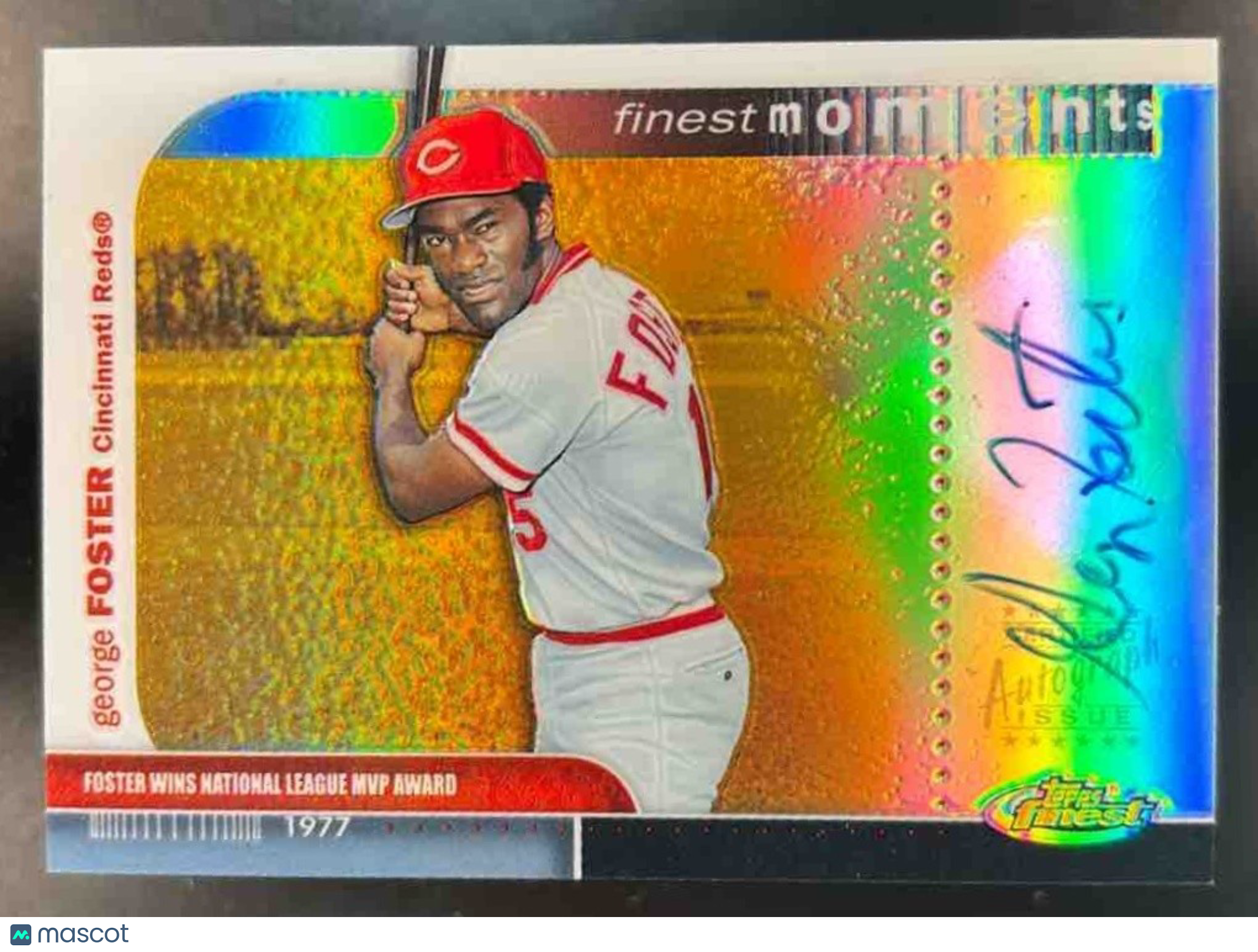 2003 Topps Finest George Foster Finest Moments Refractor Auto Cincinnati Reds - Sports Cards