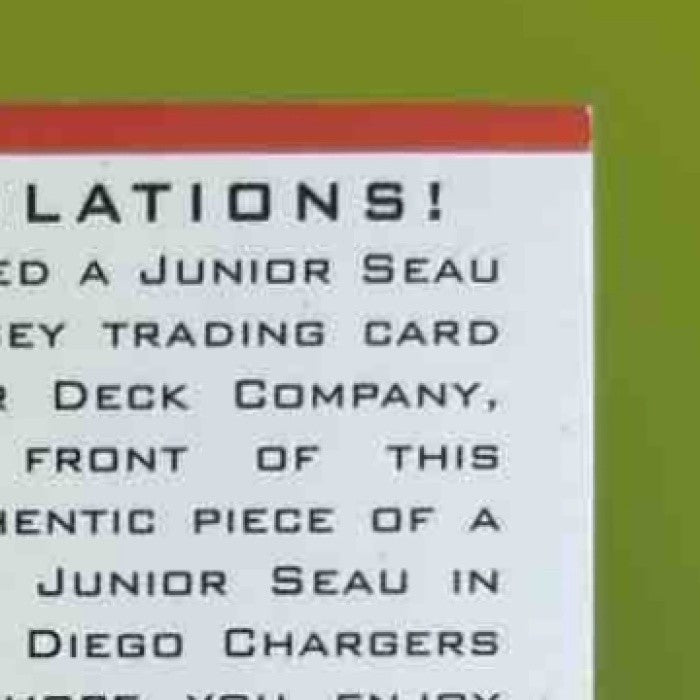 2003 Upper Deck Junior Seau UD Game Jerseys #GJ-SE Miami Dolphins - Sports Cards