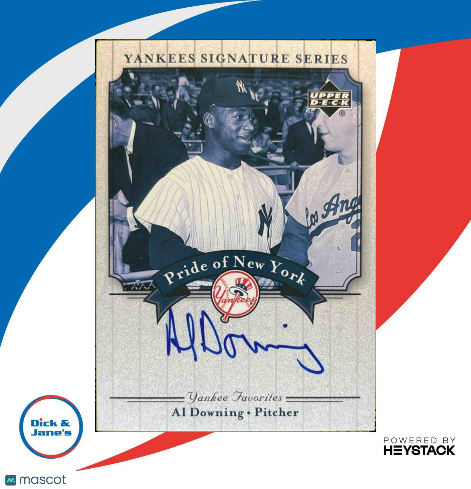 2003 Upper Deck Yankees Signature Series Al Downing Pride of New York Auto PN-AD - Sports Cards