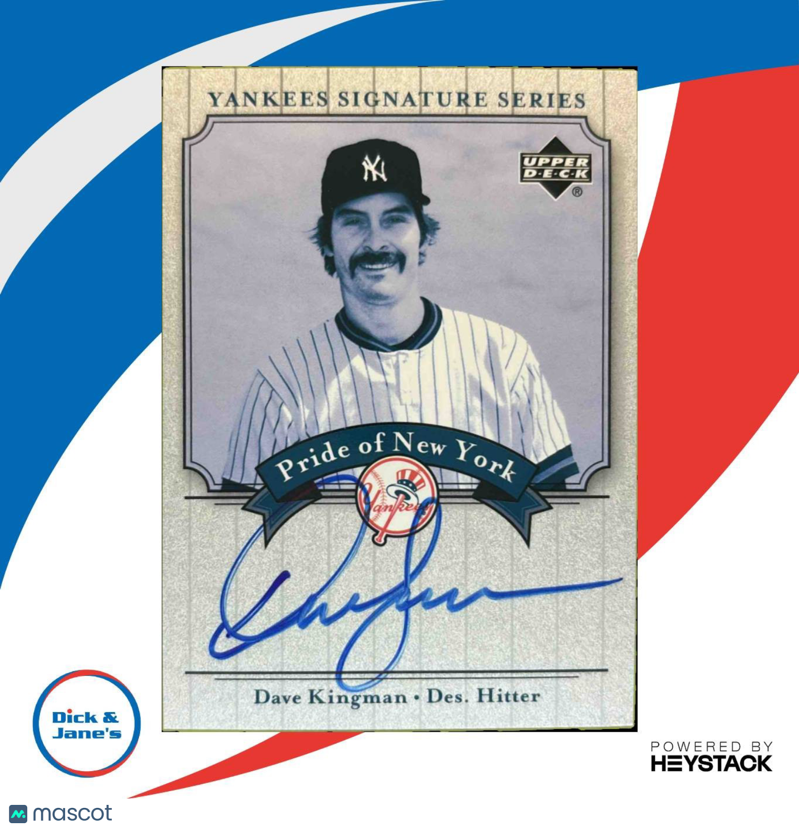 2003 Upper Deck Yankees Signature Series Dave Kingman Pride of New York Auto Sports Cards