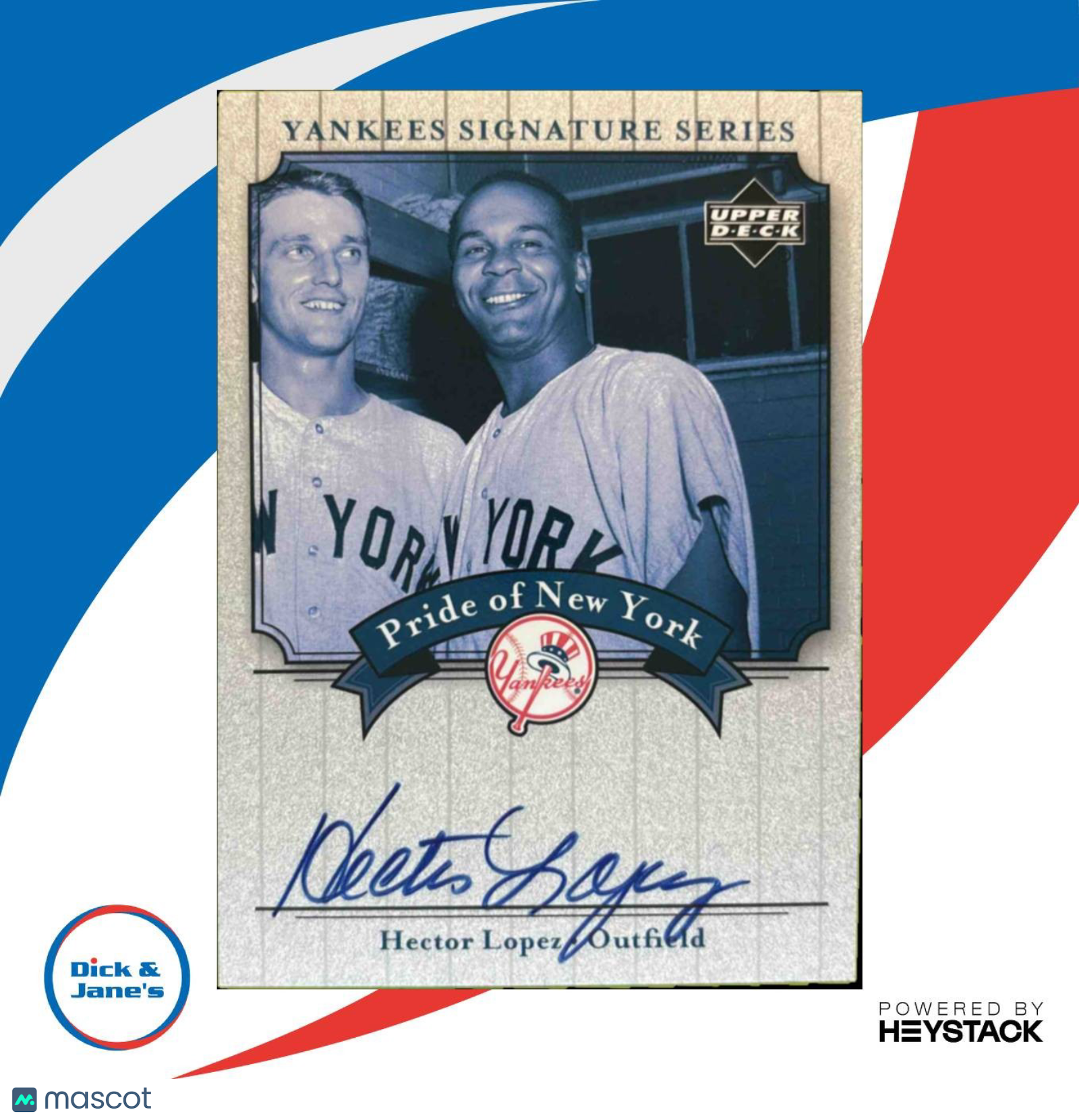 2003 Upper Deck Yankees Signature Series Hector Lopez Pride of New York Auto DJ2 - Sports Cards