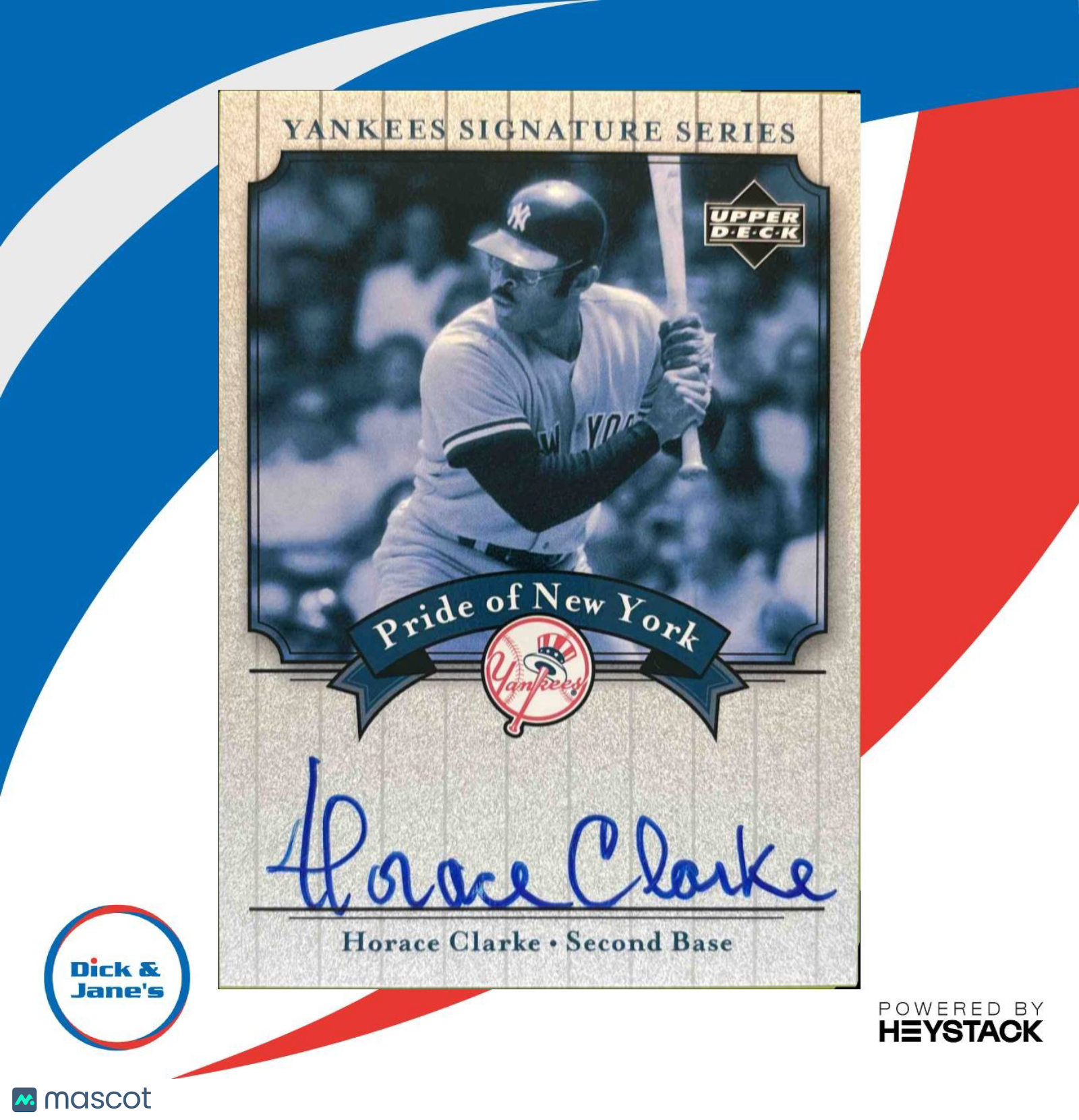 2003 Upper Deck Yankees Signature Series Horace Clarke Pride of New York Auto Sports Cards