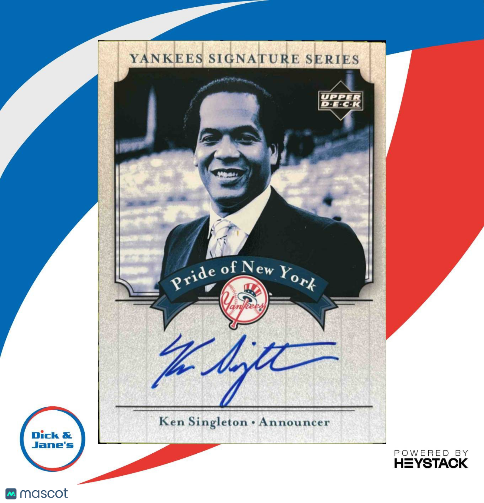 2003 Upper Deck Yankees Signature Series Ken Singleton Pride of New York Auto Sports Cards