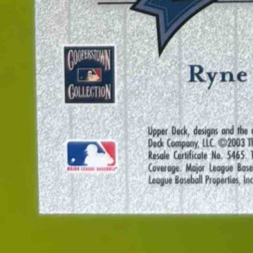 2003 Upper Deck Yankees Signature Series Ryne Duren Pride of New York Auto PN RD Sports Cards