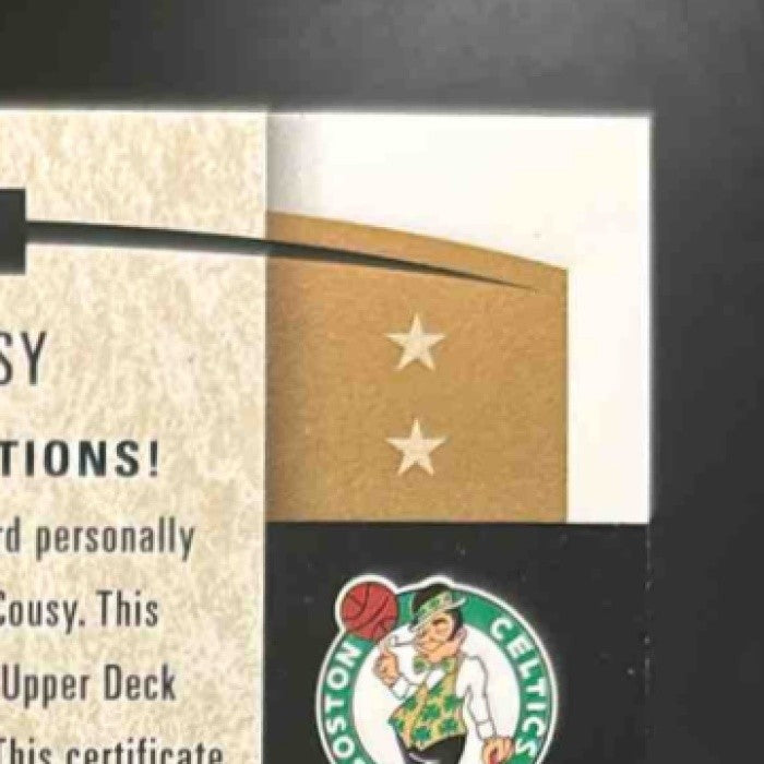 2004-05 SP Game Used Bob Cousy All Star Sigs Gold /13 #AS-BC Auto Boston Celtics - Sports Cards