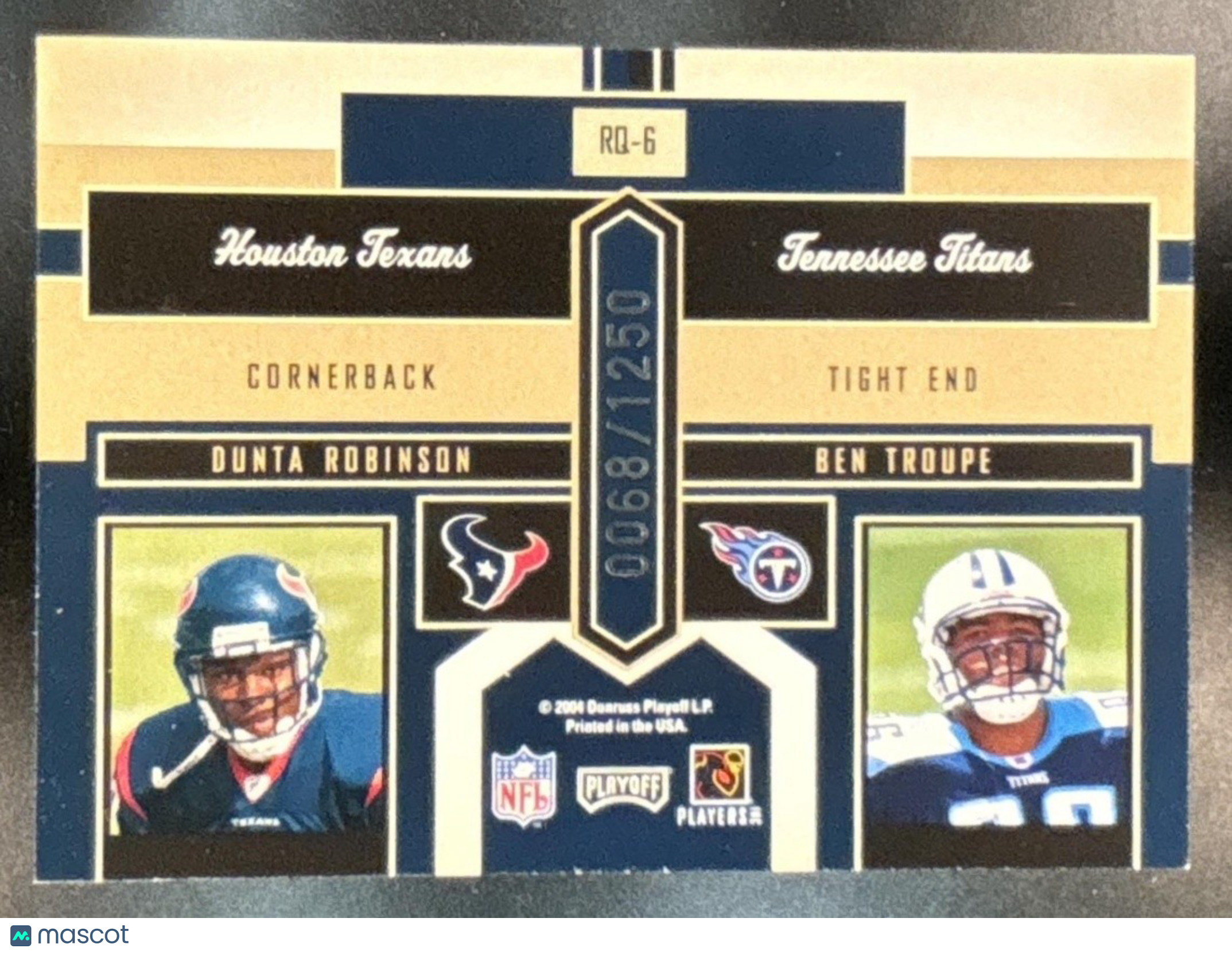 2004 Contenders Honors Greg Jones Reggie Williams Dunta Robinson Ben Troupe /25 - Sports Cards