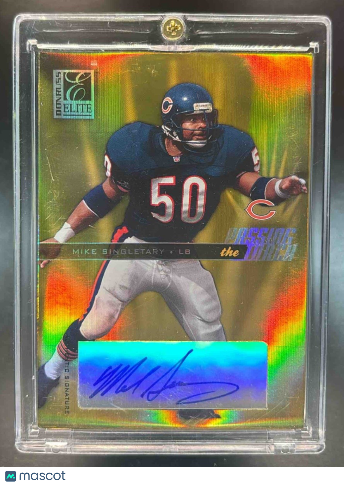 2004 Donruss Elite Mike Singletary Passing the Torch Auto /100 Chicago Bears - Sports Cards