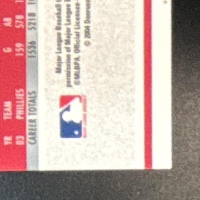 2004 Donruss Timelines Jim Thome Material MEM #25 Philadelphia Phillies - Sports Cards