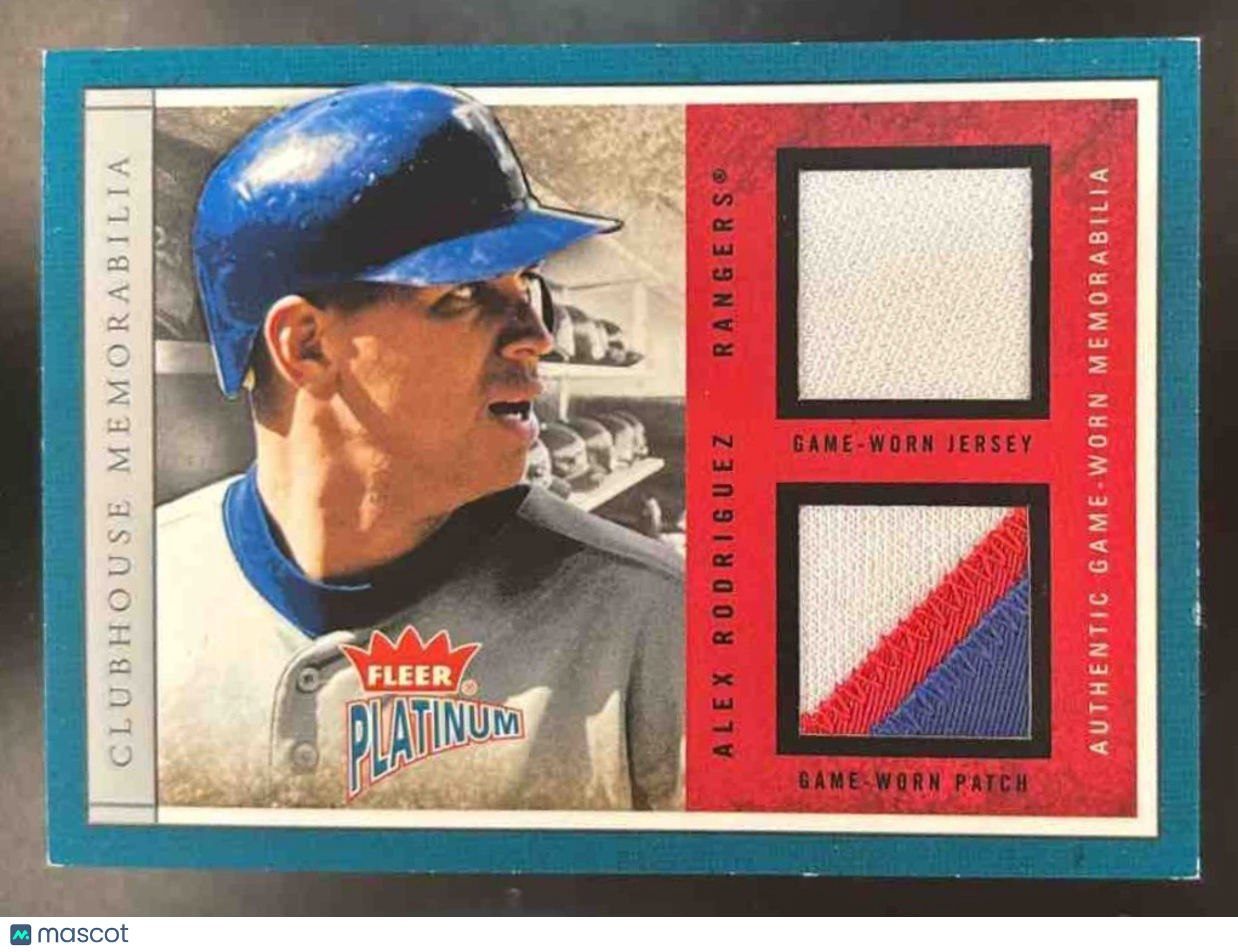 2004 Fleer Platinum Alex Rodriguez Clubhouse Dual Patch /50 Texas Rangers - Sports Cards