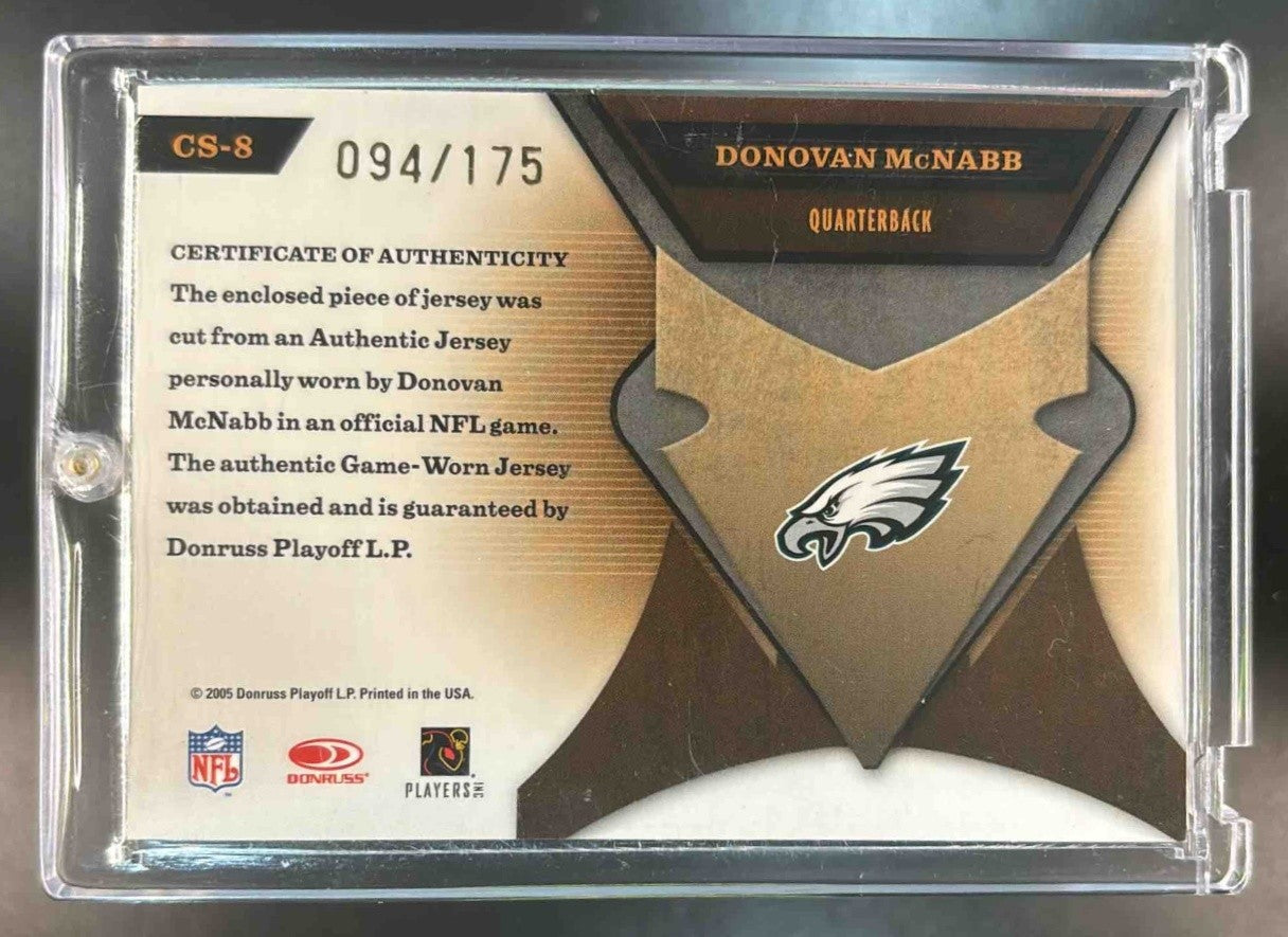 2004 Leaf Certified Materials Donovan McNabb Skills Jersey /175 Eagles - Sports Cards