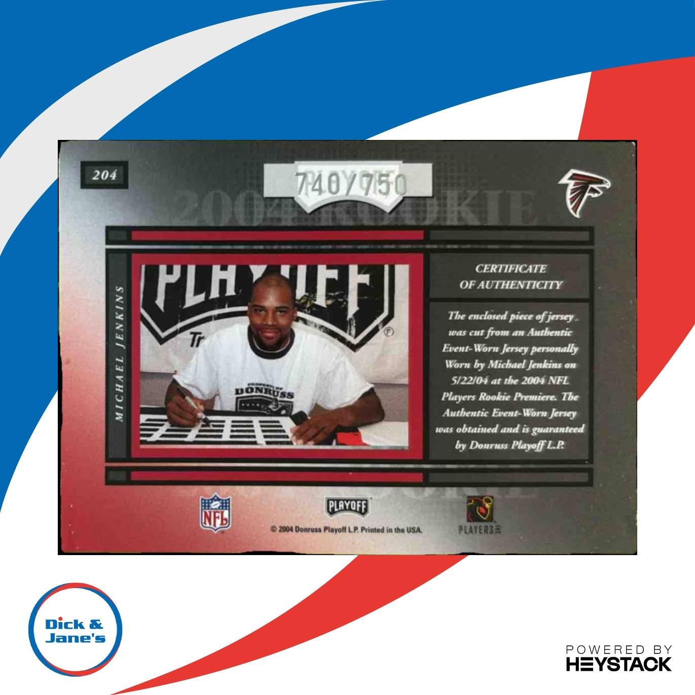 2004 Playoff Contenders Honors DeAngelo Hall /750 #202 MEM RC Atlanta Falcons - Sports Cards