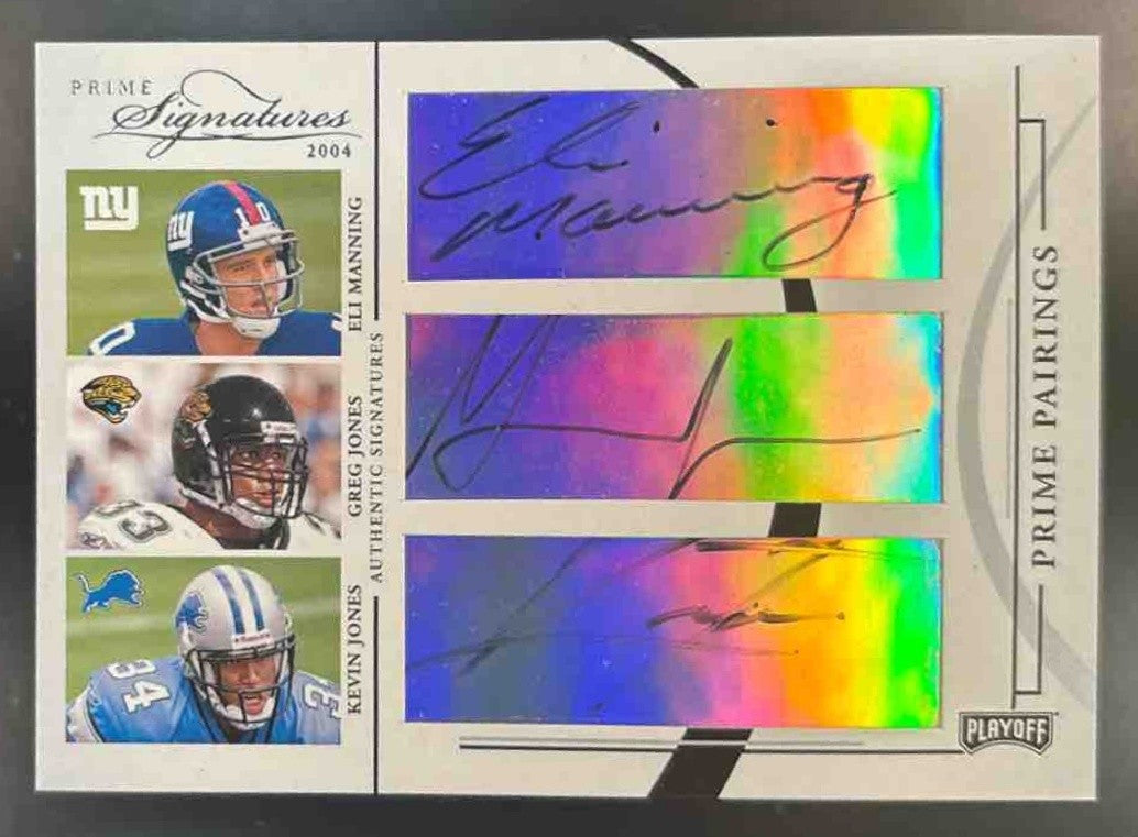 2004 Prime Signatures Pairings PP33 Eli Manning RW KJ MJ GJ Matt Schaub /9 Auto - Sports Cards
