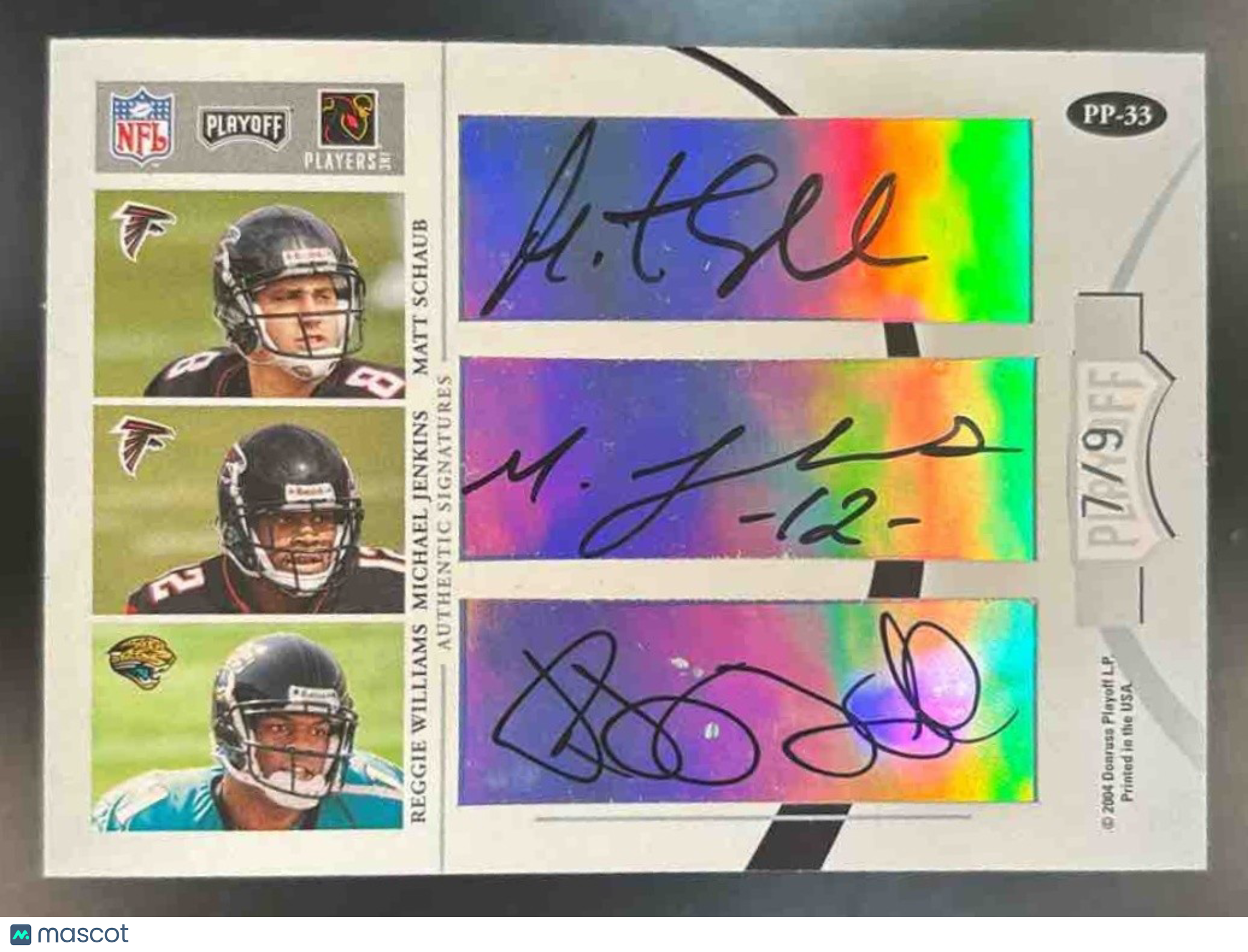 2004 Prime Signatures Pairings PP33 Eli Manning RW KJ MJ GJ Matt Schaub /9 Auto - Sports Cards