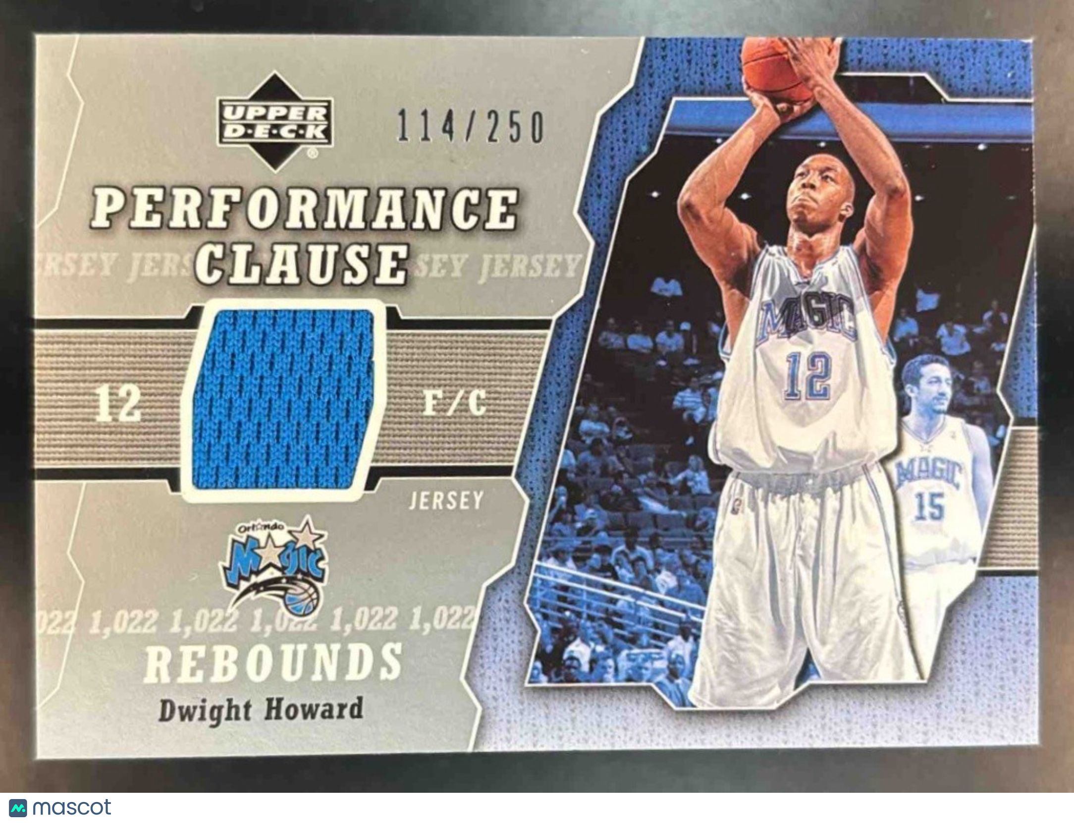 2005-06 Upper Deck Dwight Howard Performance Clause Jerseys Exchange /250 Magic - Sports Cards