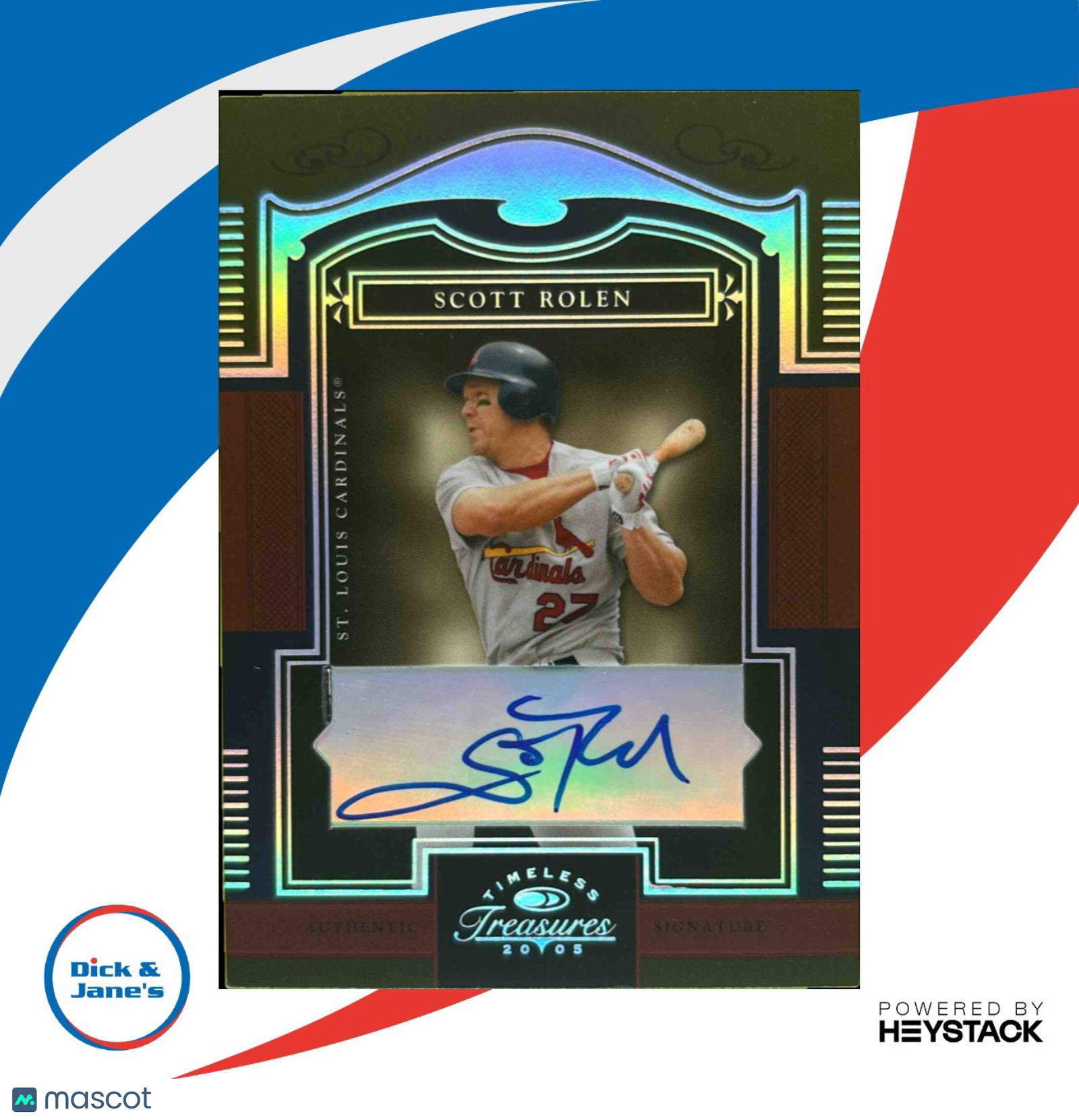 2005 Donruss Timeless Treasures Scott Rolen Signature Silver 18/25 #49 Autograph - Sports Cards