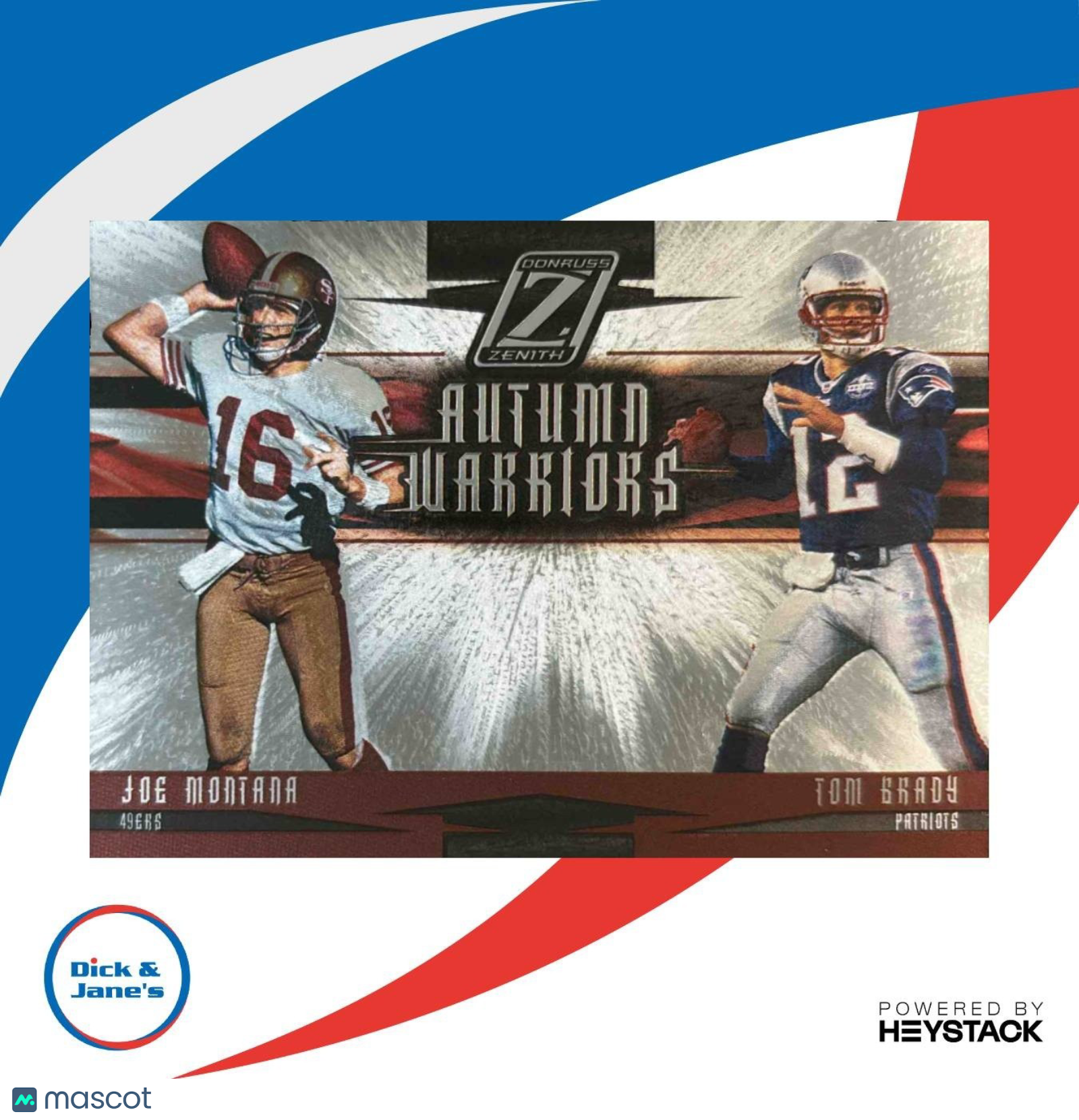 2005 Donruss Zenith Joe Montana Tom Brady Autumn Warriors Silver #AW-10 - Sports Cards