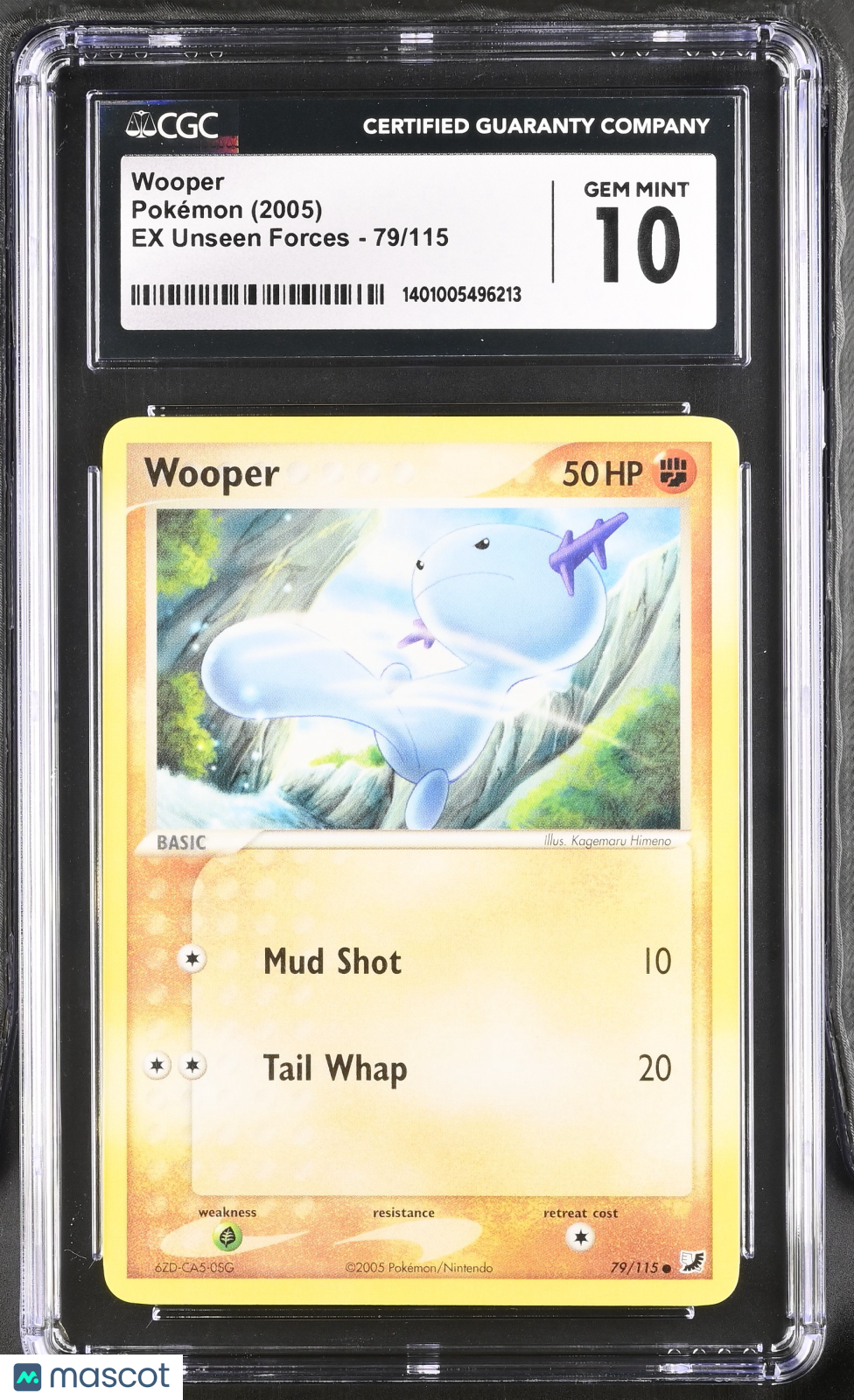 2005 EX Unseen Forces Pokémon Wooper #79/115 English CGC 10 - Graded TCG/CCG