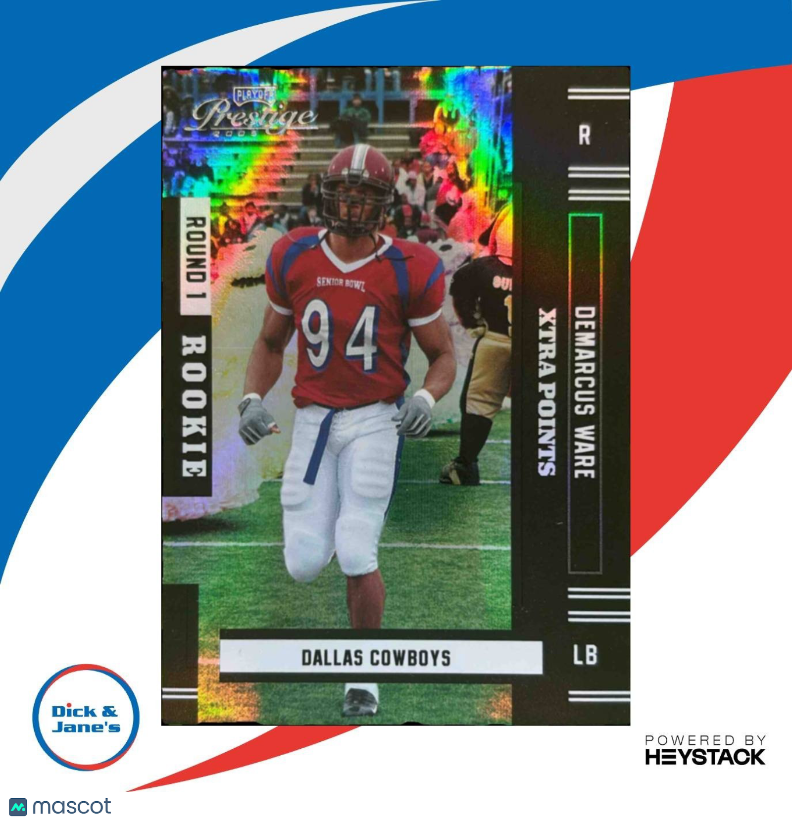 2005 Playoff Prestige Demarcus Ware Xtra Points Black /25 #229 Dallas Cowboys - Sports Cards