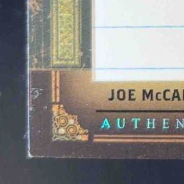 2005 Playoff Prime Cuts Joe McCarthy Souvenir 44/44 #SC-27 Auto New York Yankees - Sports Cards