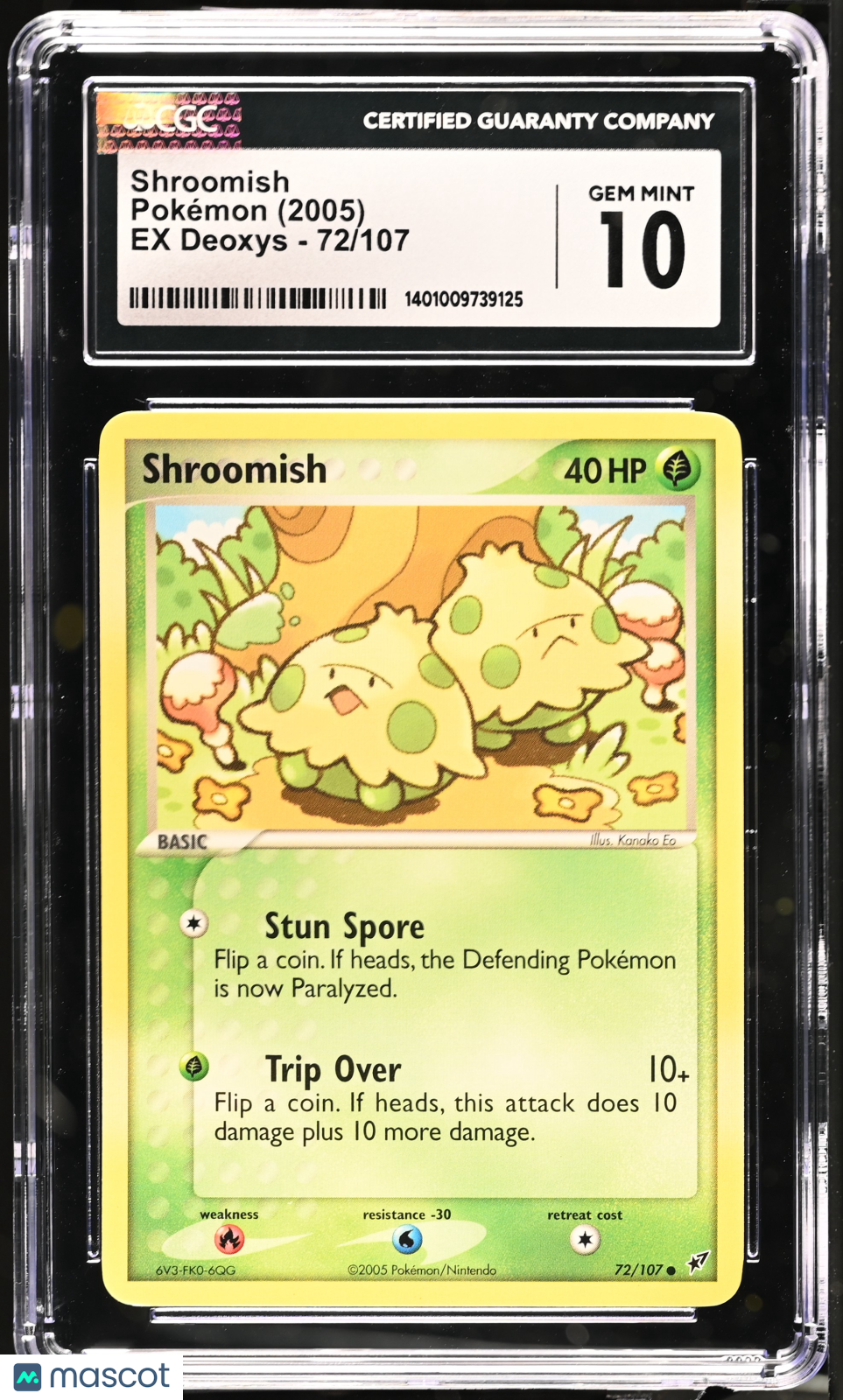 2005 Pokemon EX Deoxys Shroomish #72/107 CGC 10 - Graded TCG/CCG