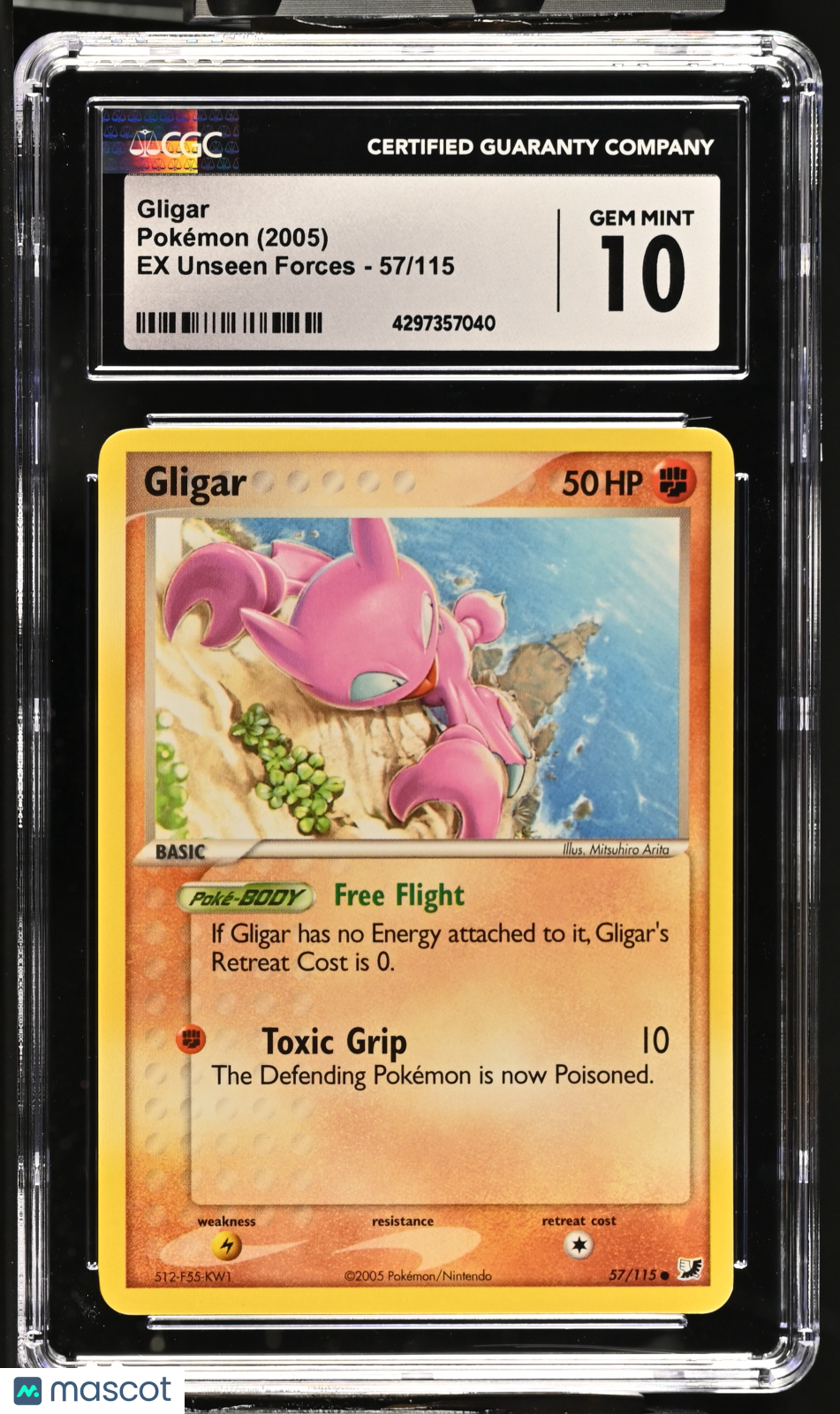 2005 Pokemon EX Unseen Forces Gligar #57/115 CGC 10 GEM MINT - Graded TCG/CCG