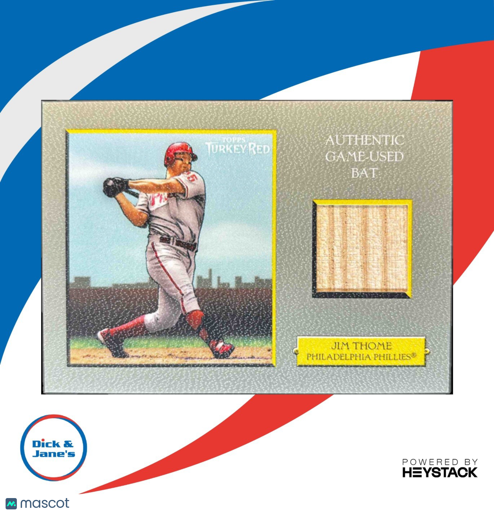 2005 Topps Turkey Red Jim Thome Relics #TRR-JT Philadelphia Phillies - Sports Cards