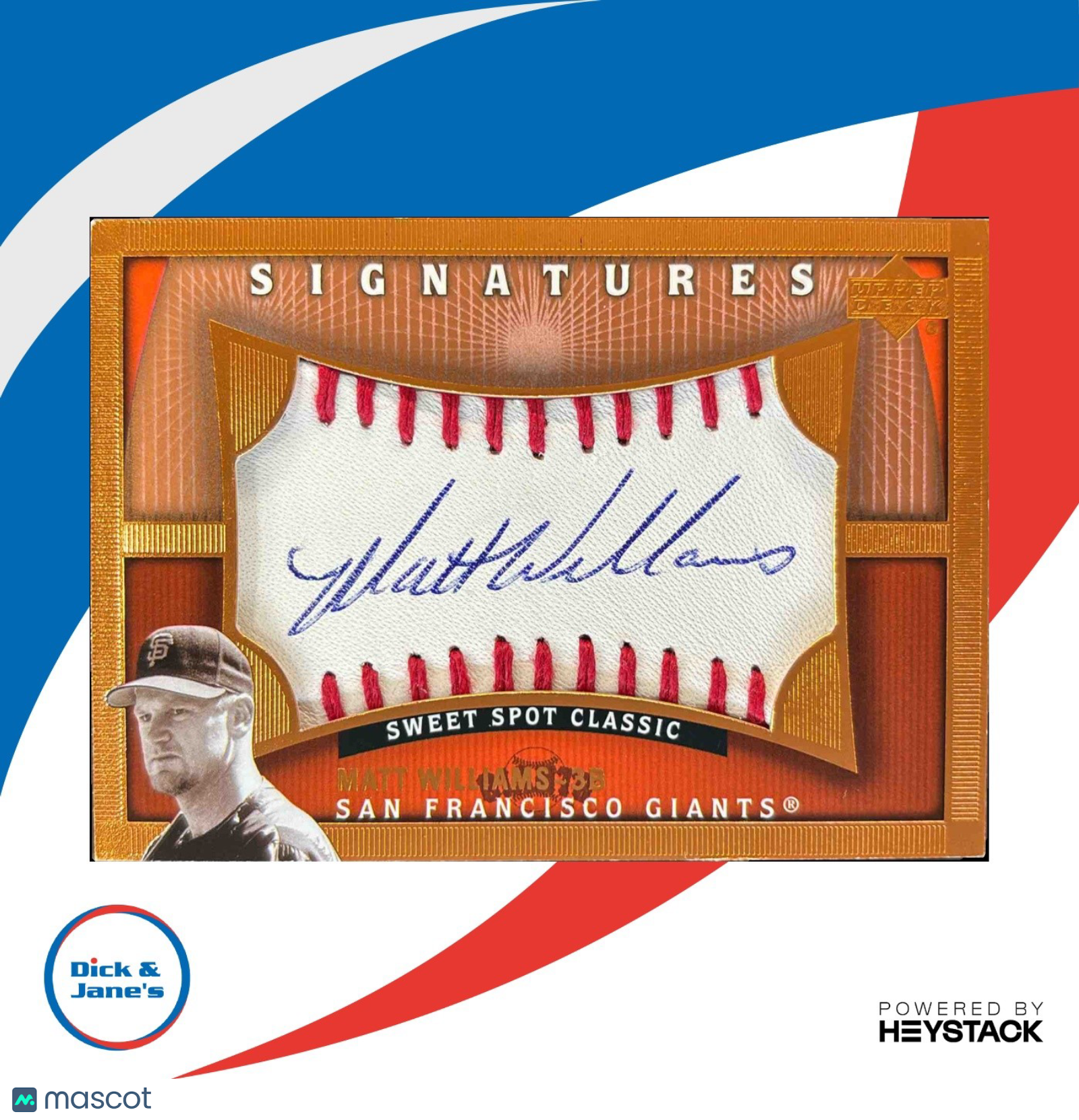 2005 Upper Deck Sweet Spot Classic Matt Williams Signatures #MW Auto Giants - Sports Cards