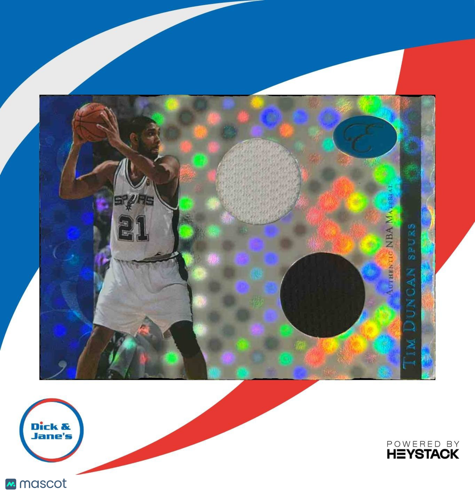 2006-07 Bowman Elevation Tim Duncan Power Brokers Relics Dual /79 MEM Spurs - Sports Cards