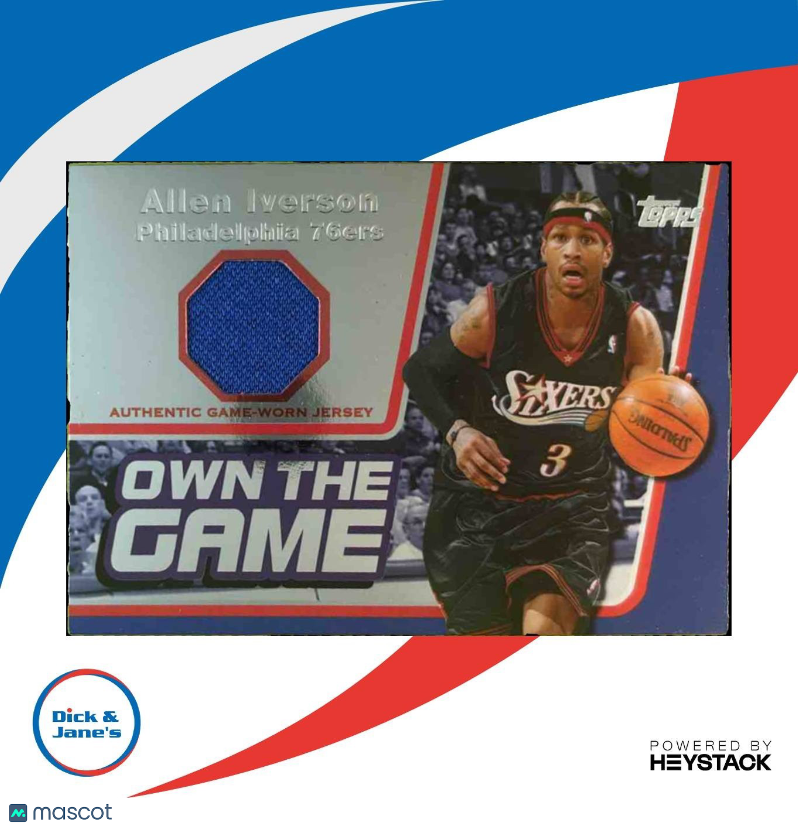 2006-07 Topps Allen Iverson Own the Game Relics #OTGR-AI Philadelphia 76ers - Sports Cards