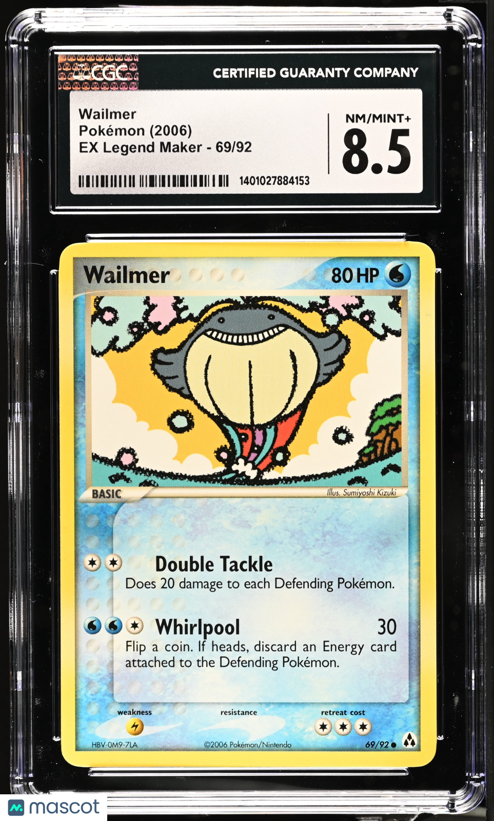 2006 EX Legend Maker Pokémon Wailmer #69/92 English CGC 8.5 - Graded TCG/CCG