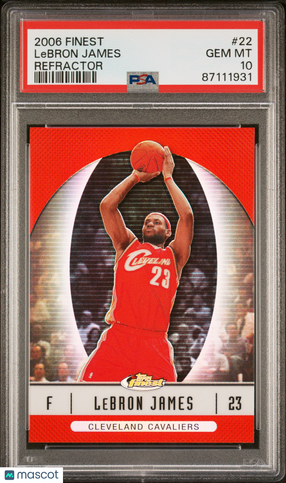 2006 Finest LeBron James Refractor #22 PSA 10 - Graded Sports Cards