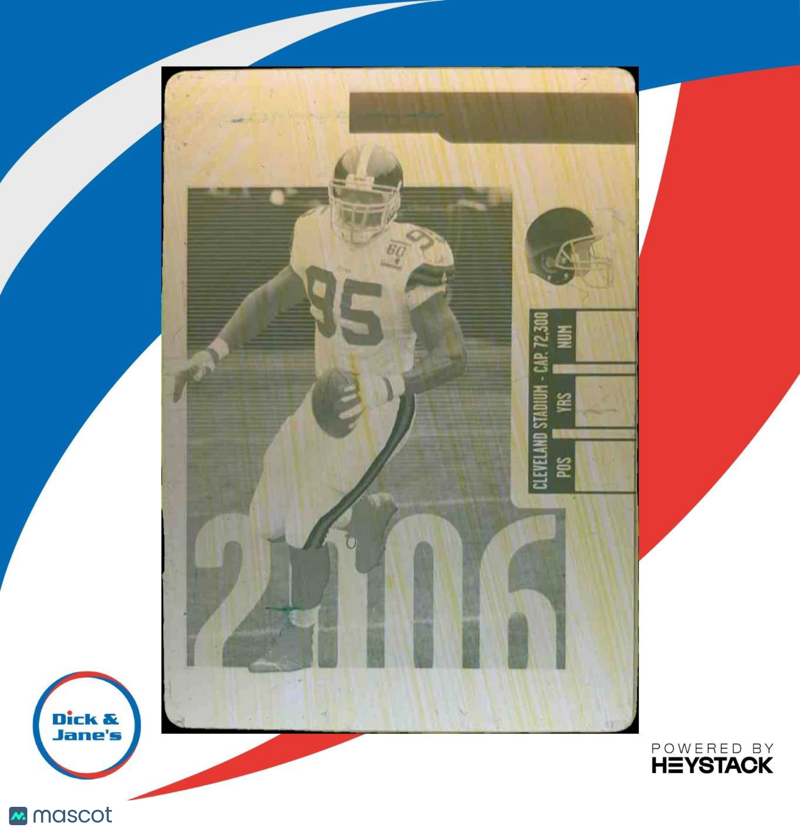 2006 Playoff Kamerion Wimbley Printing Plates Yellow 1/1 #143 RC Browns - Sports Cards
