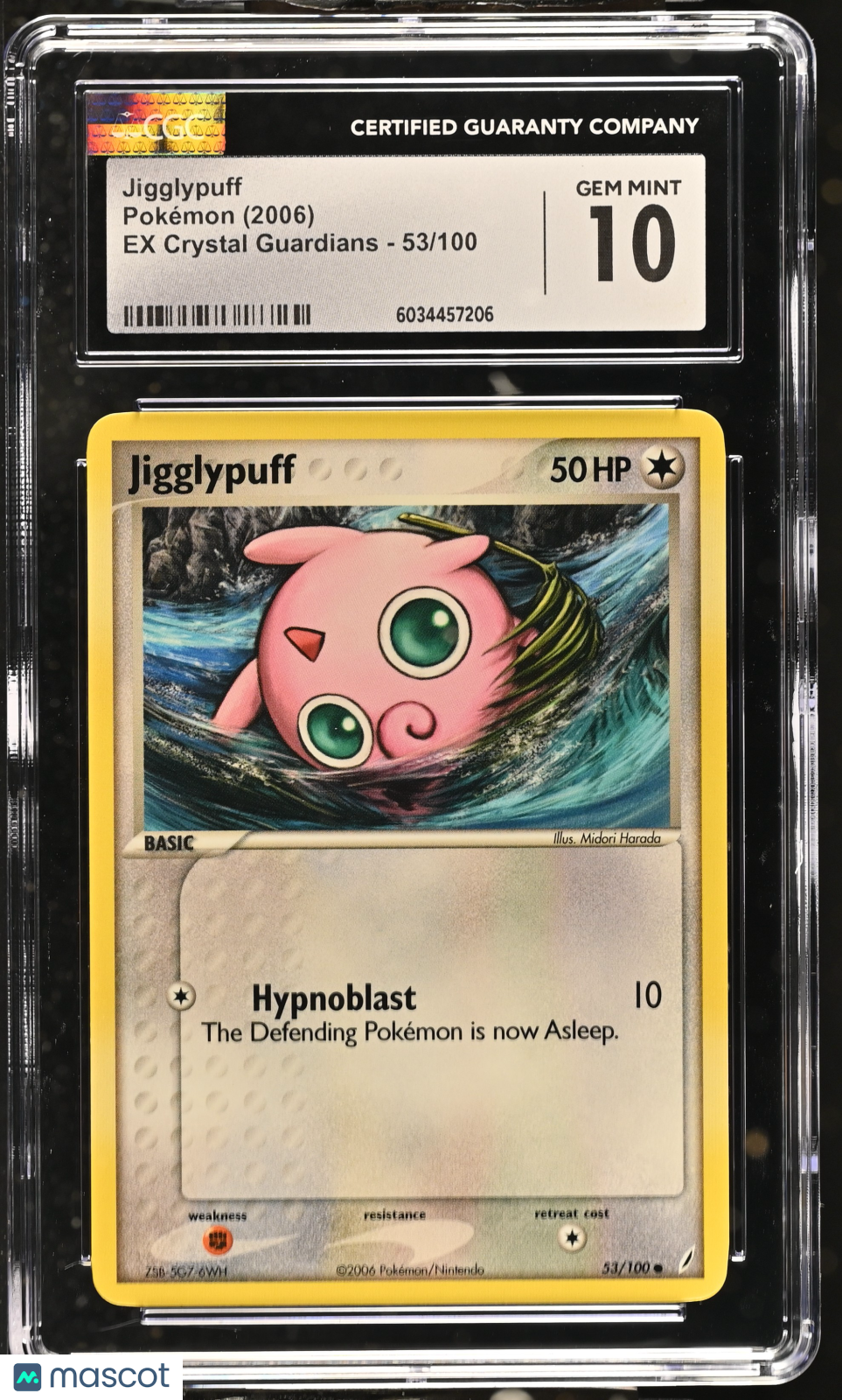 2006 Pokemon EX Crystal Guardians Jigglypuff #53/100 CGC 10 GEM MINT - Graded TCG/CCG