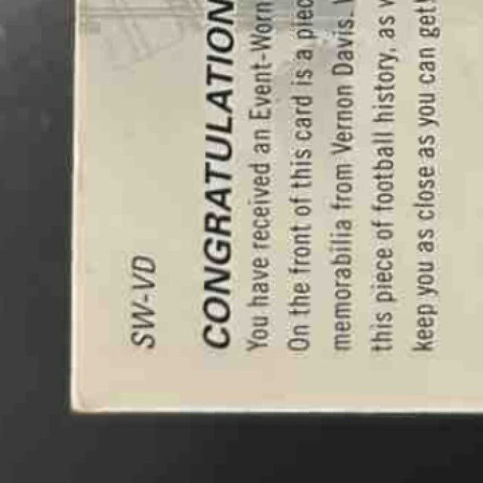 2006 SPx Vernon Davis Rookie Swatch Supremacy #SW-VD MEM RC San Francisco 49ers - Sports Cards