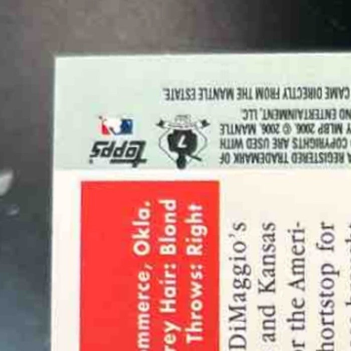 2006 Topps Mickey Mantle (worn) Patch #7 retro - Sports Cards