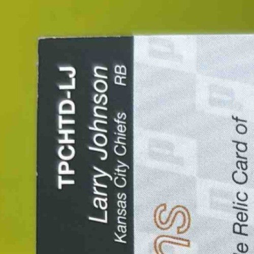 2006 Topps Paradigm Larry Johnson Career Highs TDs Triple Jersey Auto 98/99 KC - Sports Cards