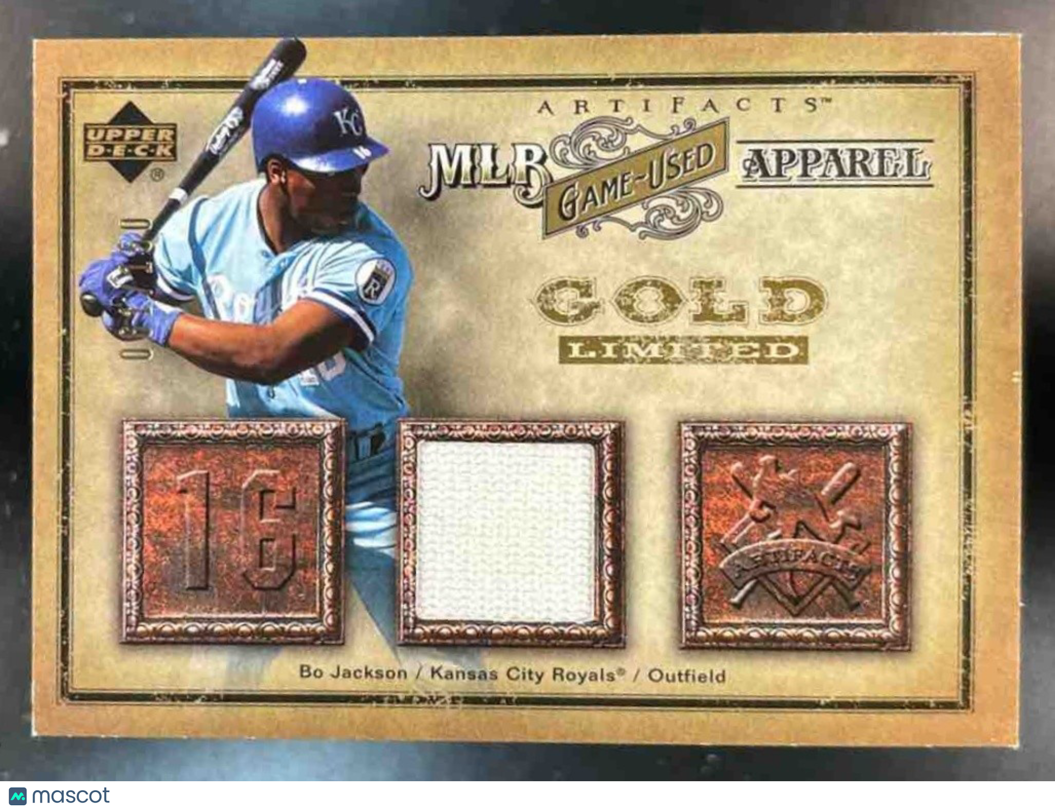 2006 Upper Deck Artifacts Bo Jackson Game Used Apparel Gold /150 MEM Royals - Sports Cards