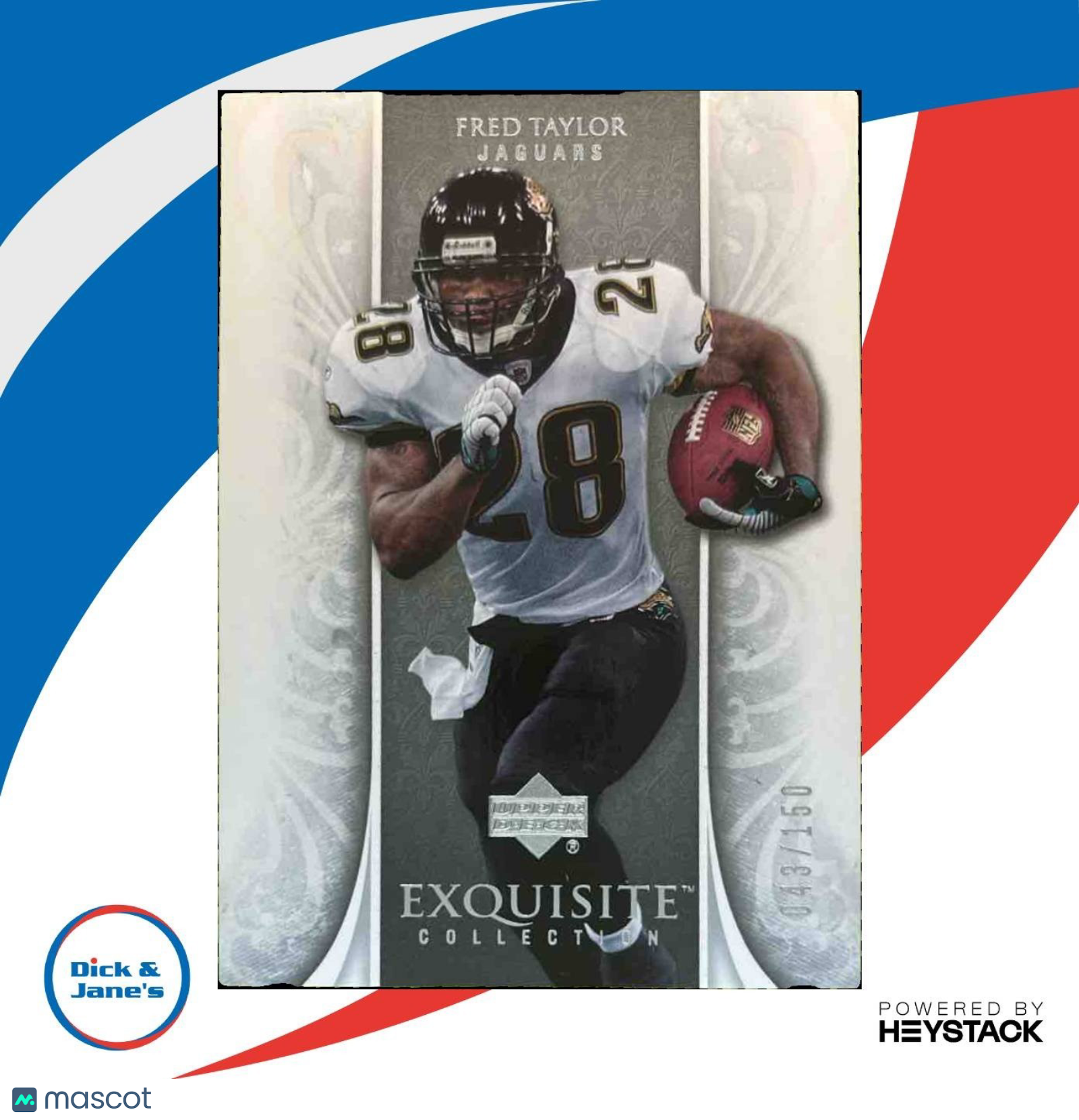 2006 Upper Deck Exquisite Collection Fred Taylor /150 #29 Jacksonville Jaguars - Sports Cards