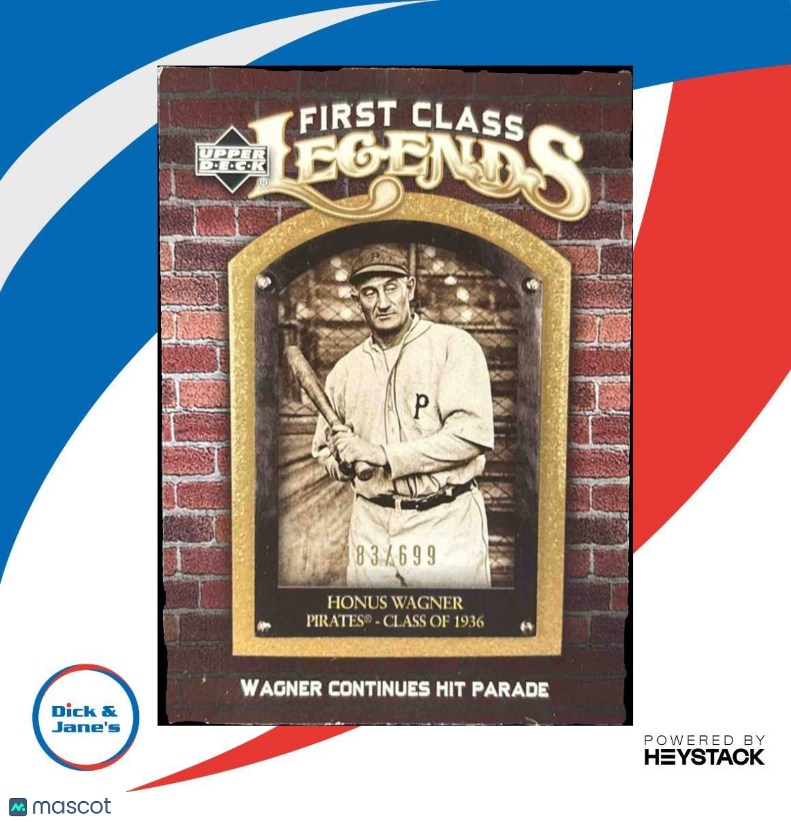 2006 Upper Deck Honus Wagner First Class Legends Gold /699 Pittsburgh Pirates - Sports Cards