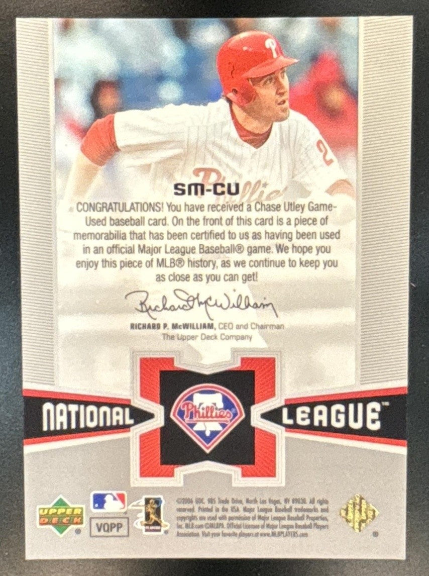 2006 Upper Deck Special F/X Chase Utley Materials #SM-CU Philadelphia Phillies - Sports Cards