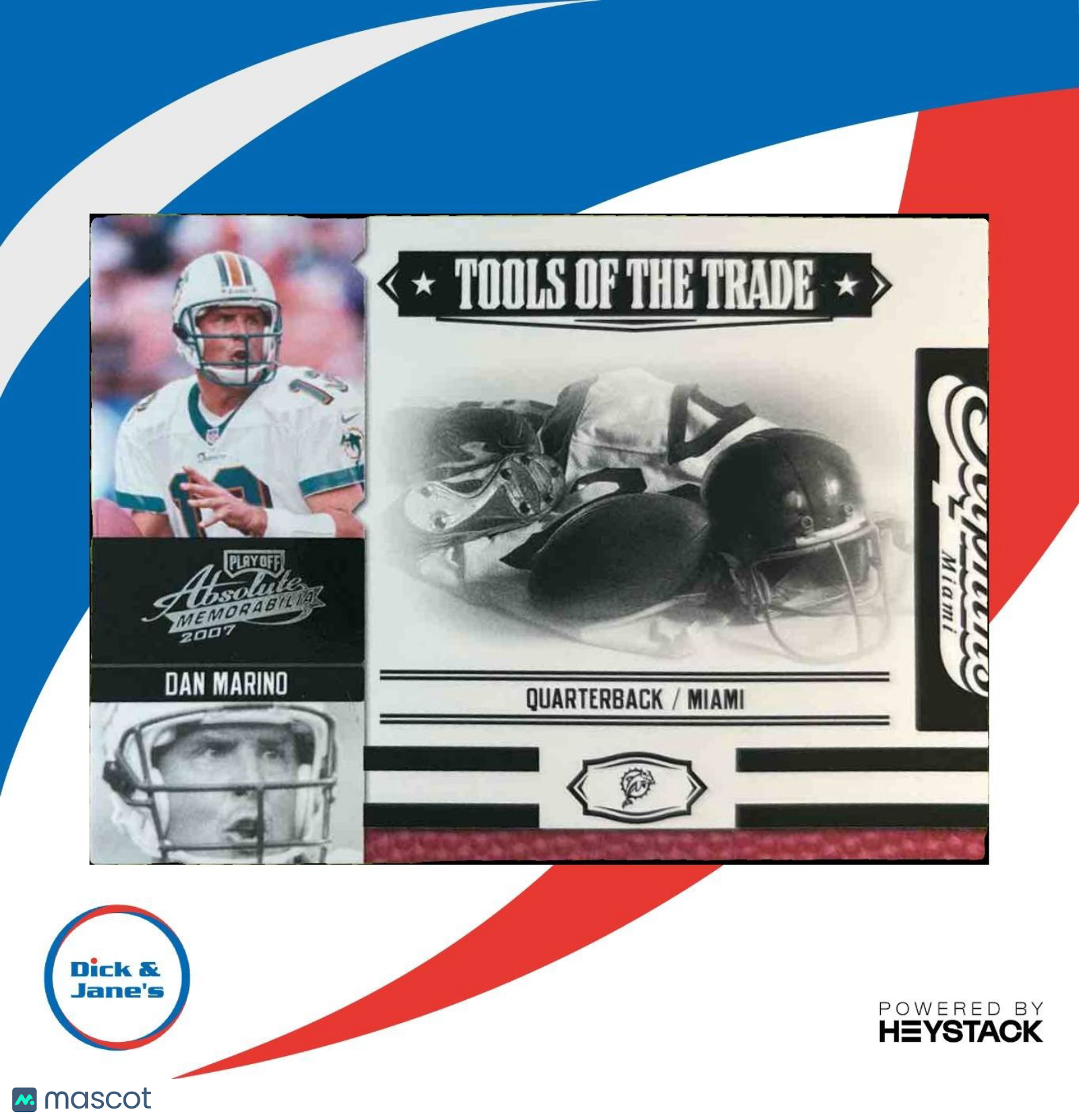 2007 Absolute Memorabilia Dan Marino Tools of the Trade Black /50 #147 Dolphins - Sports Cards