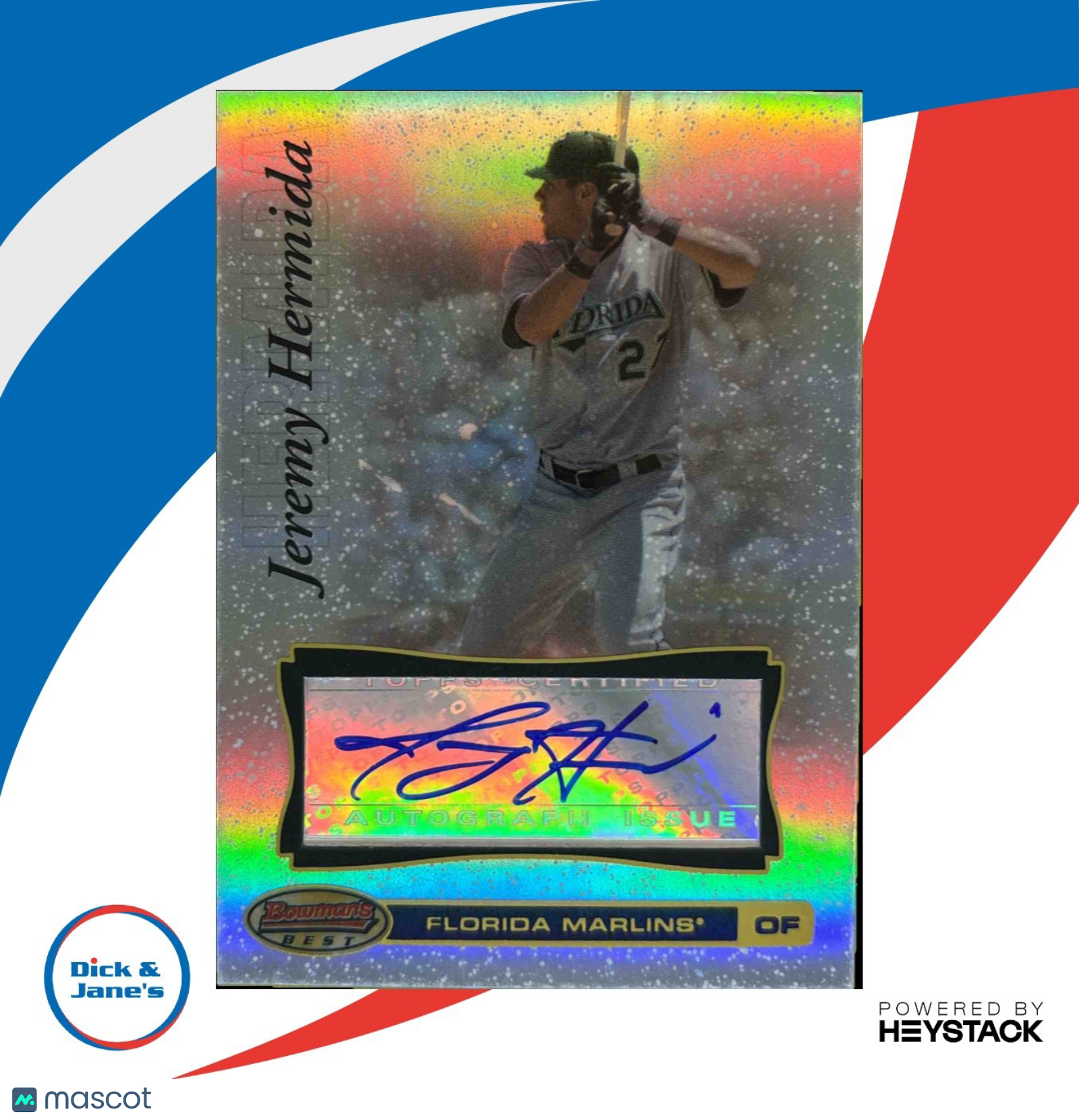 2007 Bowman ’s Best Jeremy Hermida #40 Auto - Sports Cards